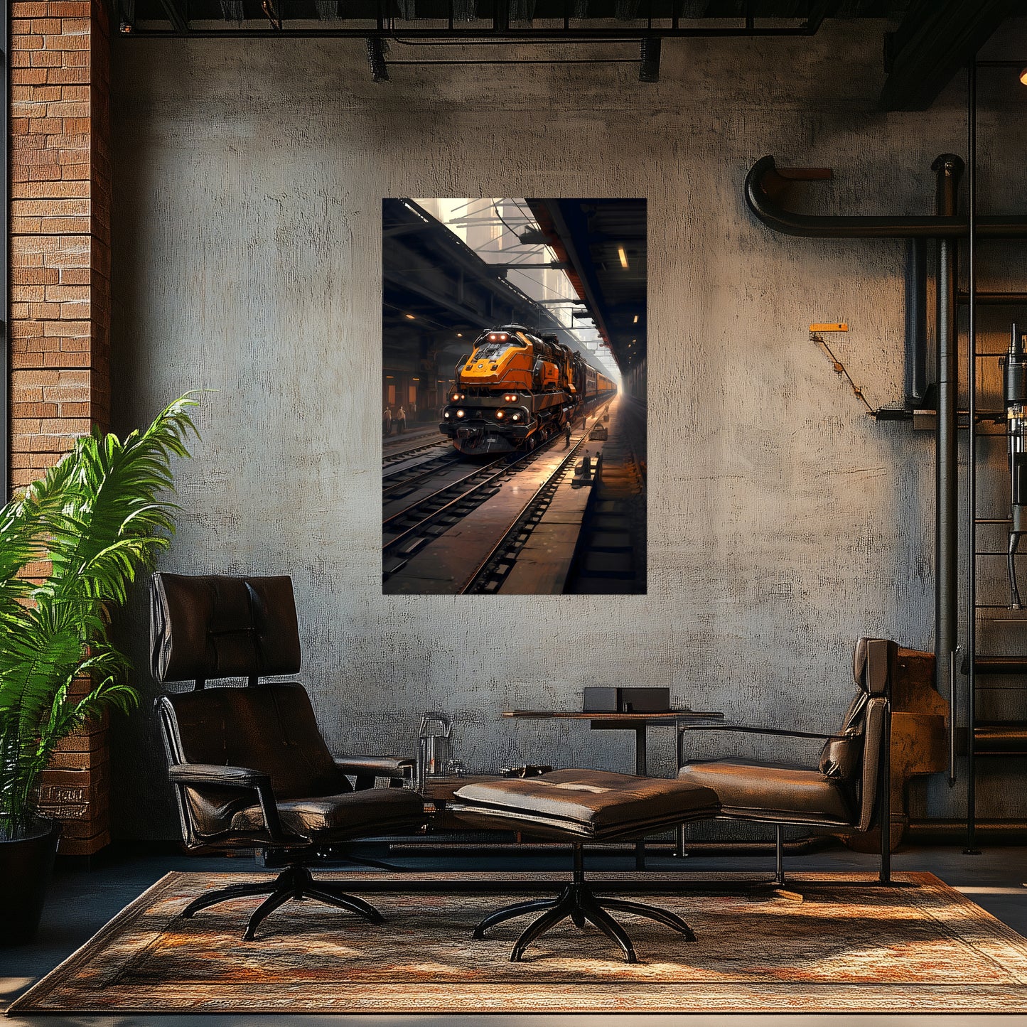 Diesel Train Poster – Blazerush Hauler | Awe-Inspiring Wall Art for Sci-Fi & Fantasy Train Enthusiasts | Unique and Exclusive Artwork