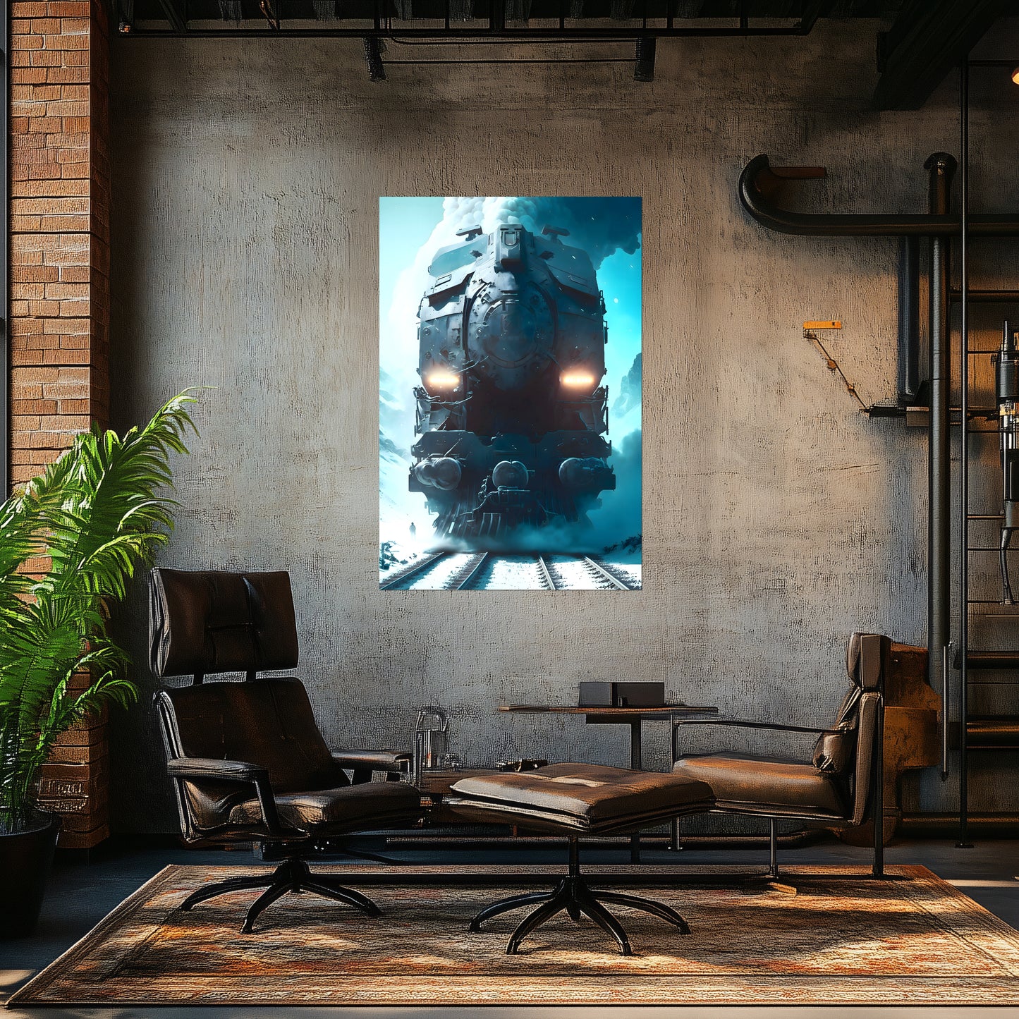 Diesel Train Poster – Stormbreaker Ironclad | Awe-Inspiring Wall Art for Sci-Fi & Fantasy Train Enthusiasts | Unique and Exclusive Artwork