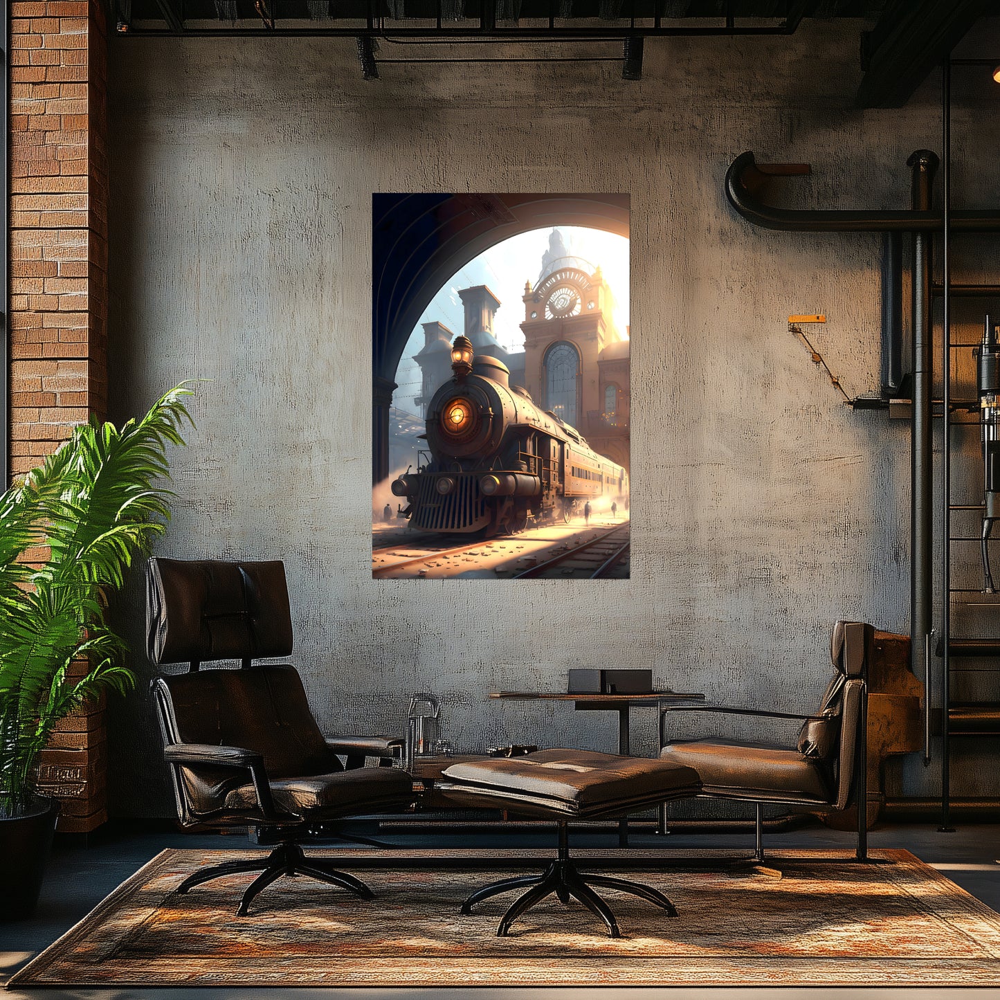 Steampunk Train Poster – Metropolitan Grandliner | Awe-Inspiring Wall Art for Sci-Fi & Fantasy Train Enthusiasts | Unique and Exclusive Artwork