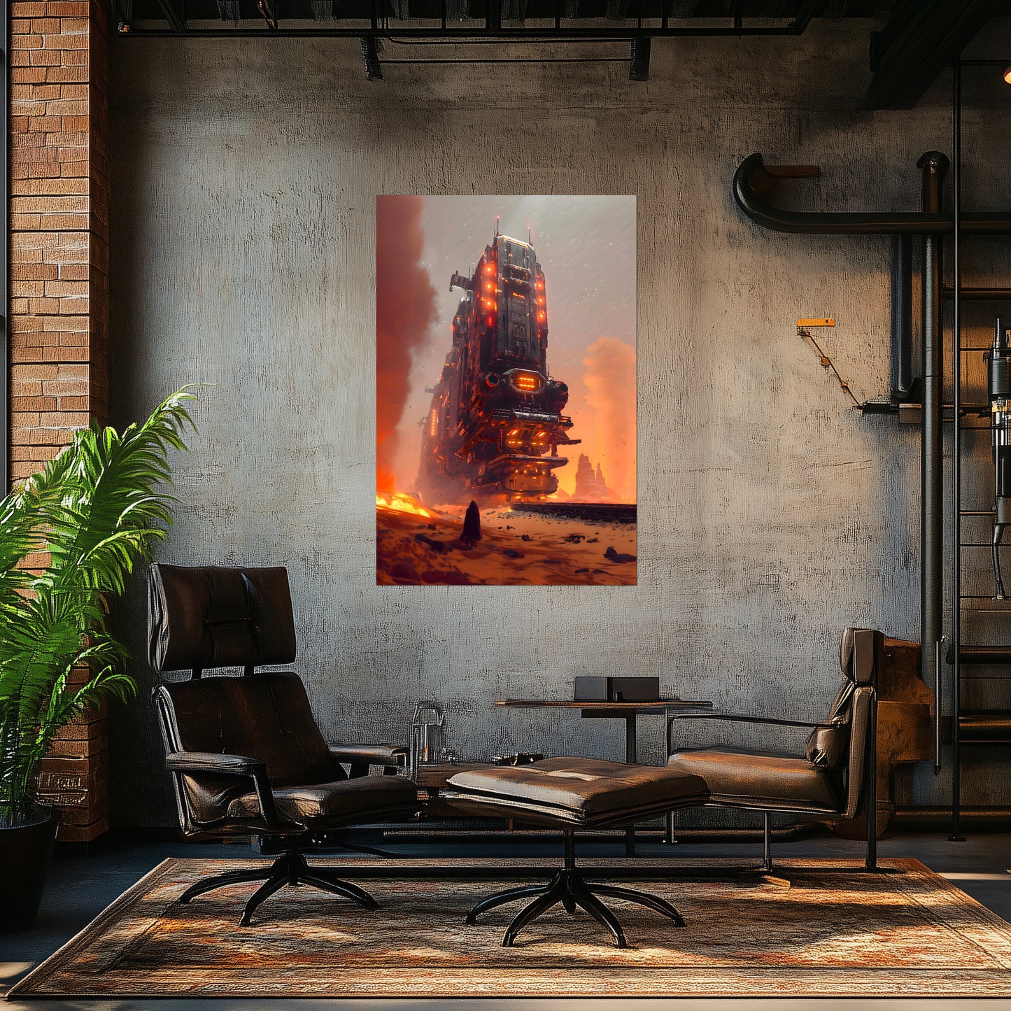Wasteland Train Poster – Last Nomad | Awe-Inspiring Wall Art for Sci-Fi & Fantasy Train Enthusiasts | Unique and Exclusive Artwork