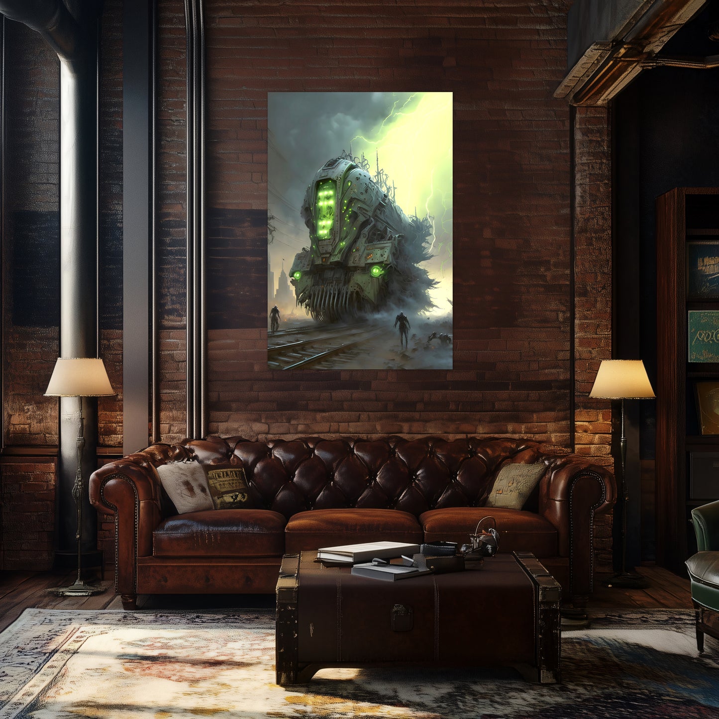 Zombie Train Poster – The Wraithcore Necrohauler | Awe-Inspiring Wall Art for Sci-Fi & Fantasy Train Enthusiasts | Unique and Exclusive Artwork