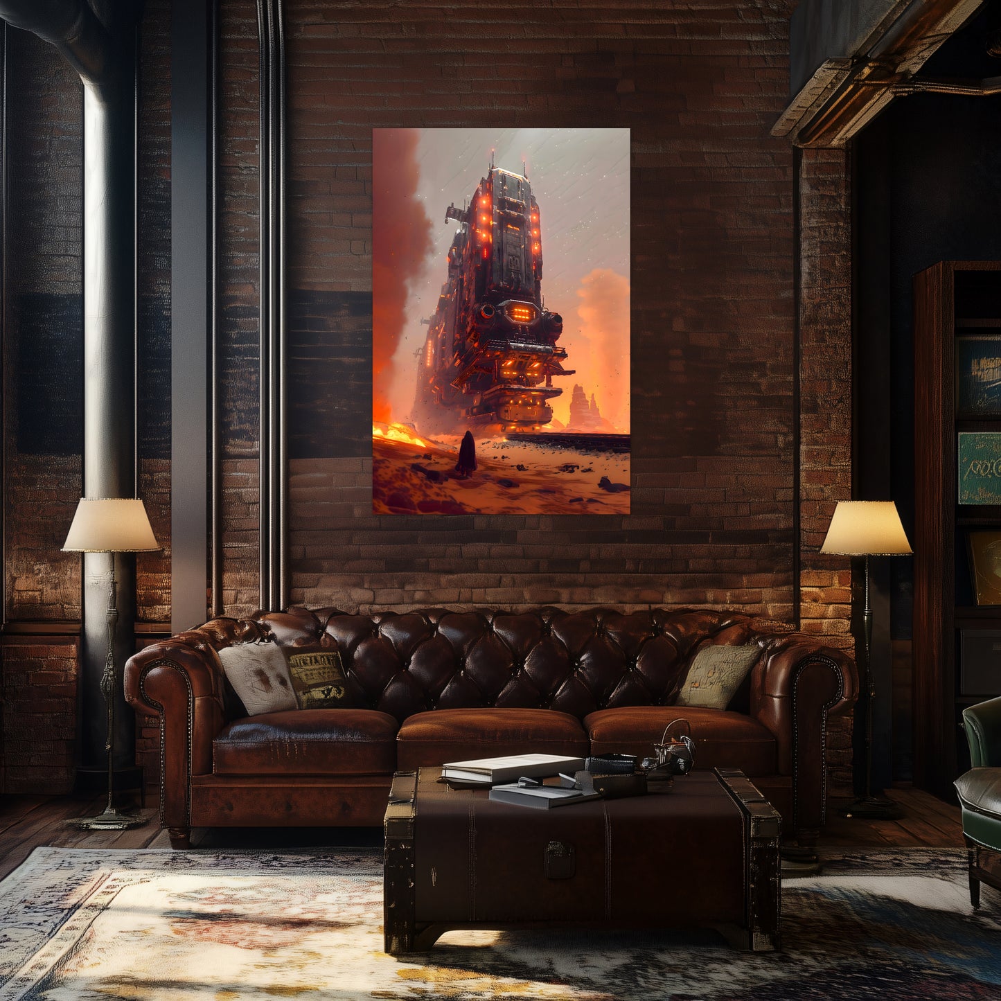 Wasteland Train Poster – Last Nomad | Awe-Inspiring Wall Art for Sci-Fi & Fantasy Train Enthusiasts | Unique and Exclusive Artwork