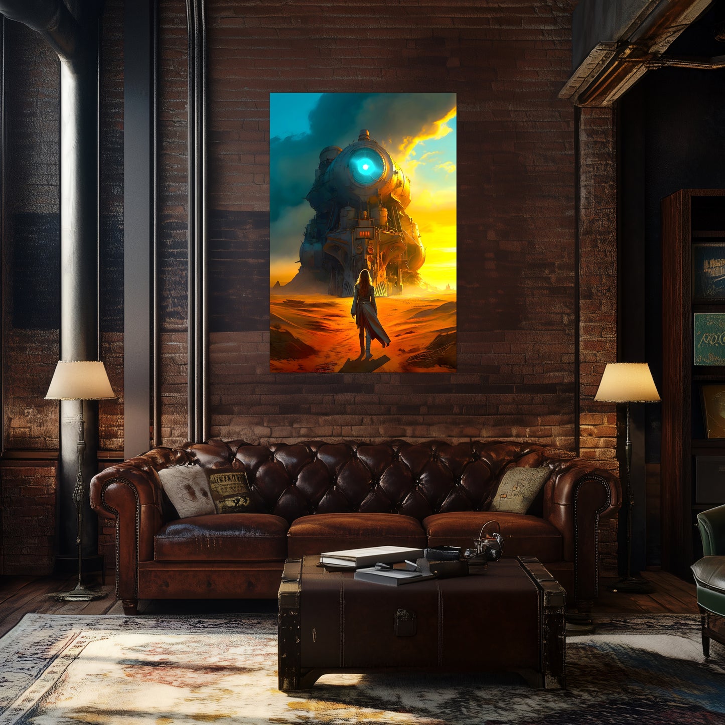 Steampunk Train Poster – Lost Ark | Awe-Inspiring Wall Art for Sci-Fi & Fantasy Train Enthusiasts | Unique and Exclusive Artwork