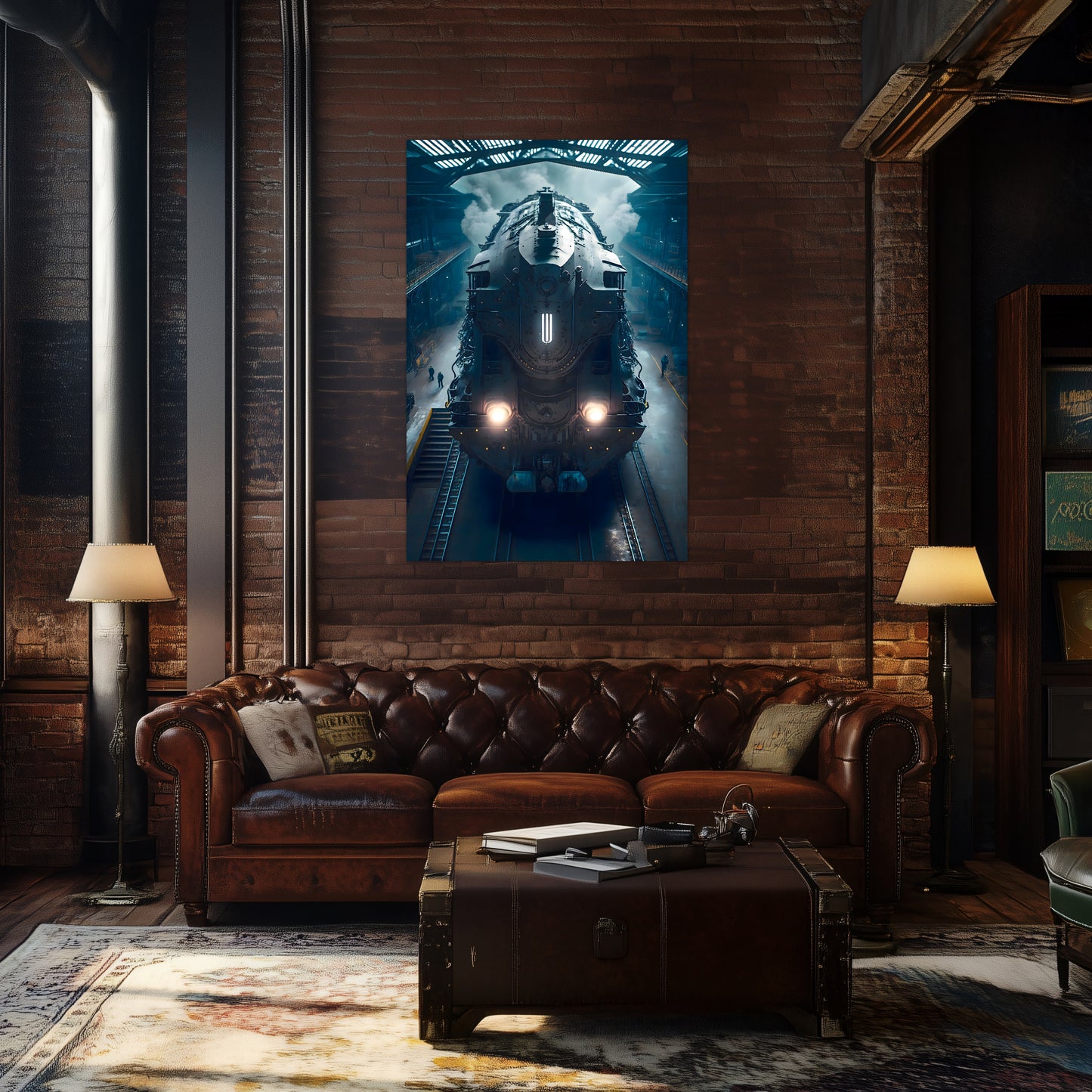 Diesel Train Poster – Rex Temporis | Awe-Inspiring Wall Art for Sci-Fi & Fantasy Train Enthusiasts | Unique and Exclusive Artwork