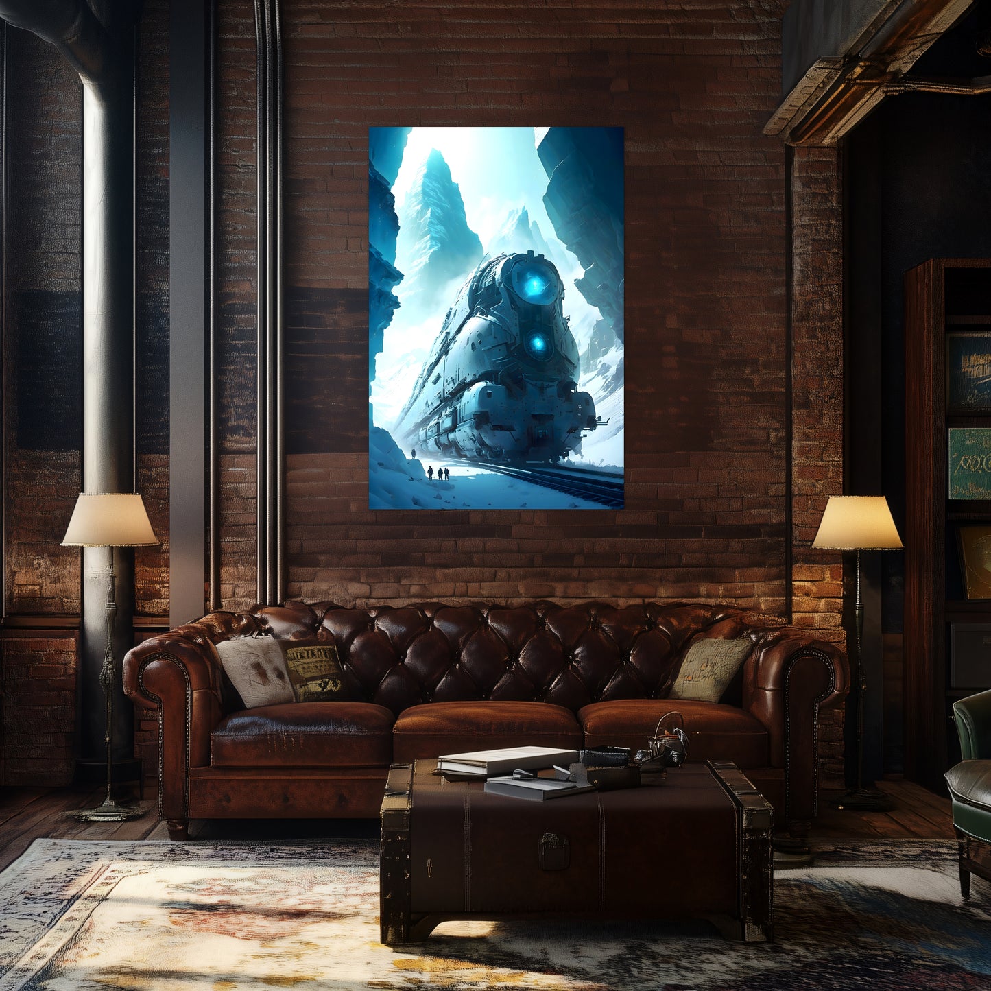 Post-Apocalyptic Train Poster – Icebreaker | Awe-Inspiring Wall Art for Sci-Fi & Fantasy Train Enthusiasts | Unique and Exclusive Artwork