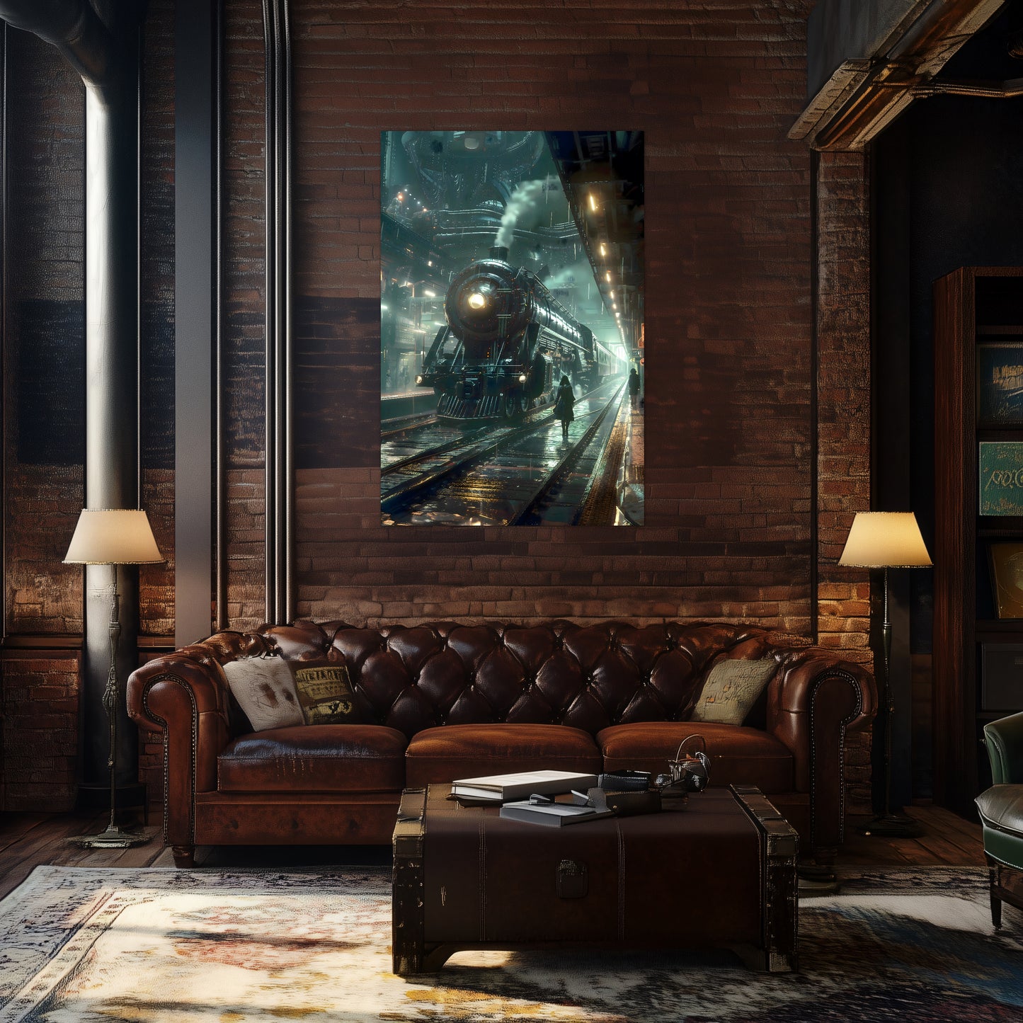 Dystopia Train Poster – Stellar Odyssey | Awe-Inspiring Wall Art for Sci-Fi & Fantasy Train Enthusiasts | Unique and Exclusive Artwork