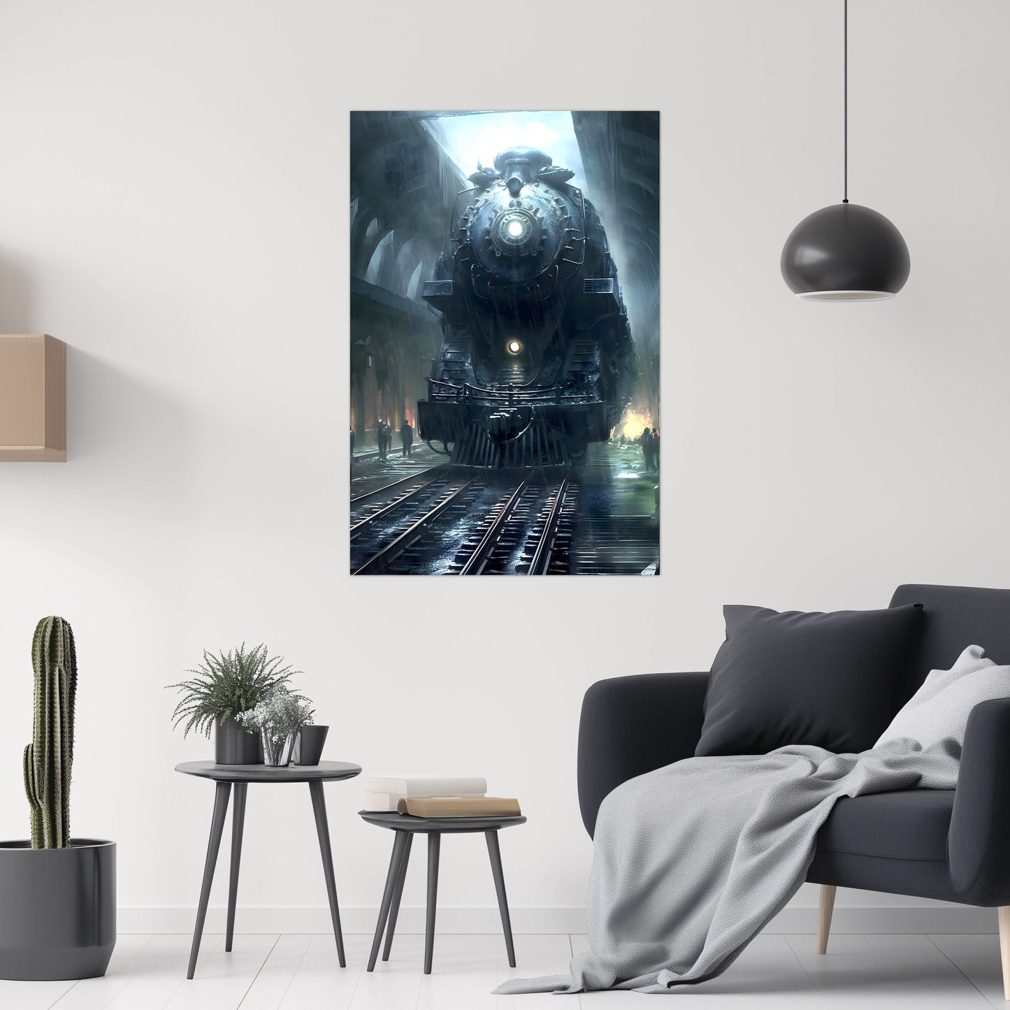 Dystopia Train Poster – SPX 4449 | Awe-Inspiring Wall Art for Sci-Fi & Fantasy Train Enthusiasts | Unique and Exclusive Artwork