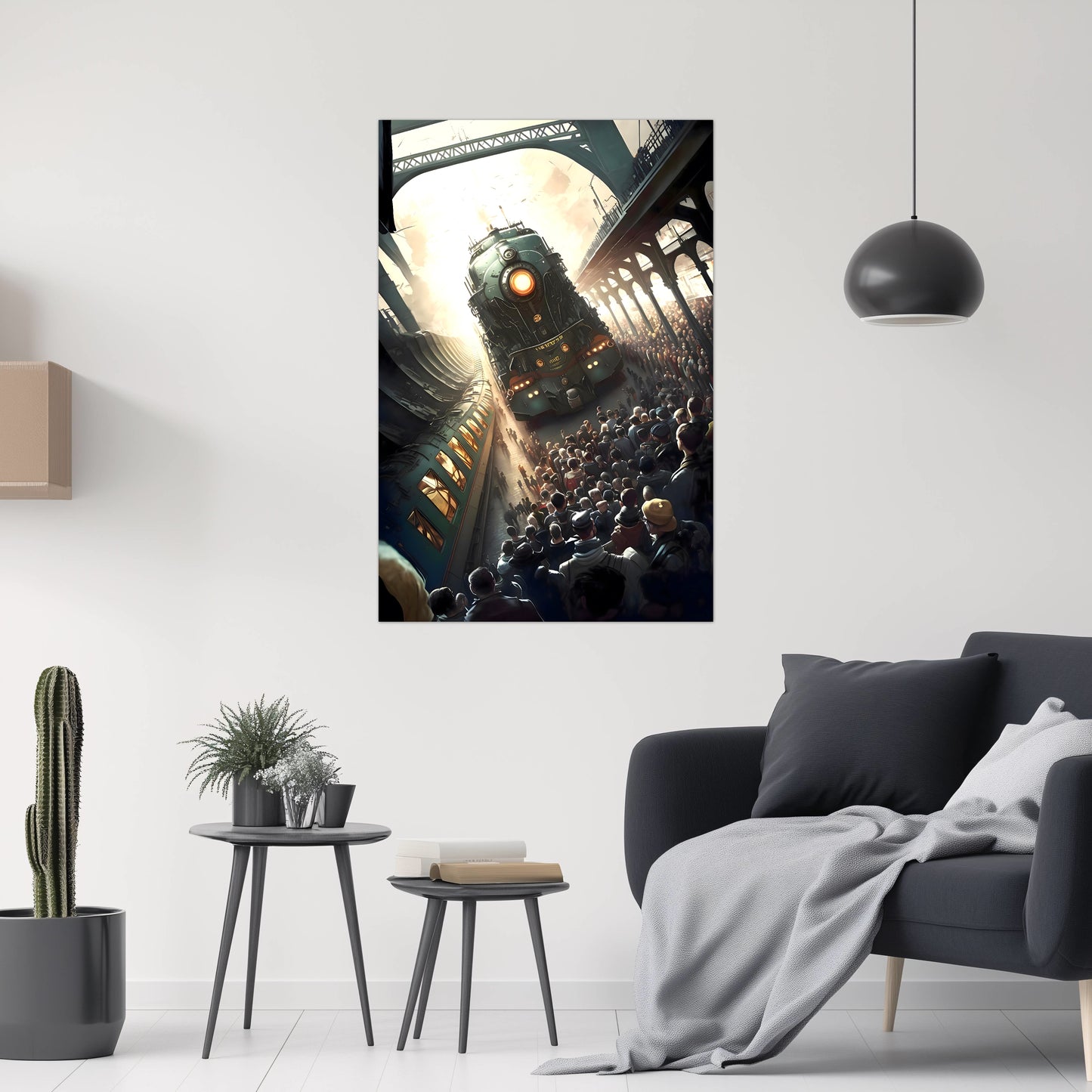 Steampunk Train Poster – Imperial Grandliner | Awe-Inspiring Wall Art for Sci-Fi & Fantasy Train Enthusiasts | Unique and Exclusive Artwork