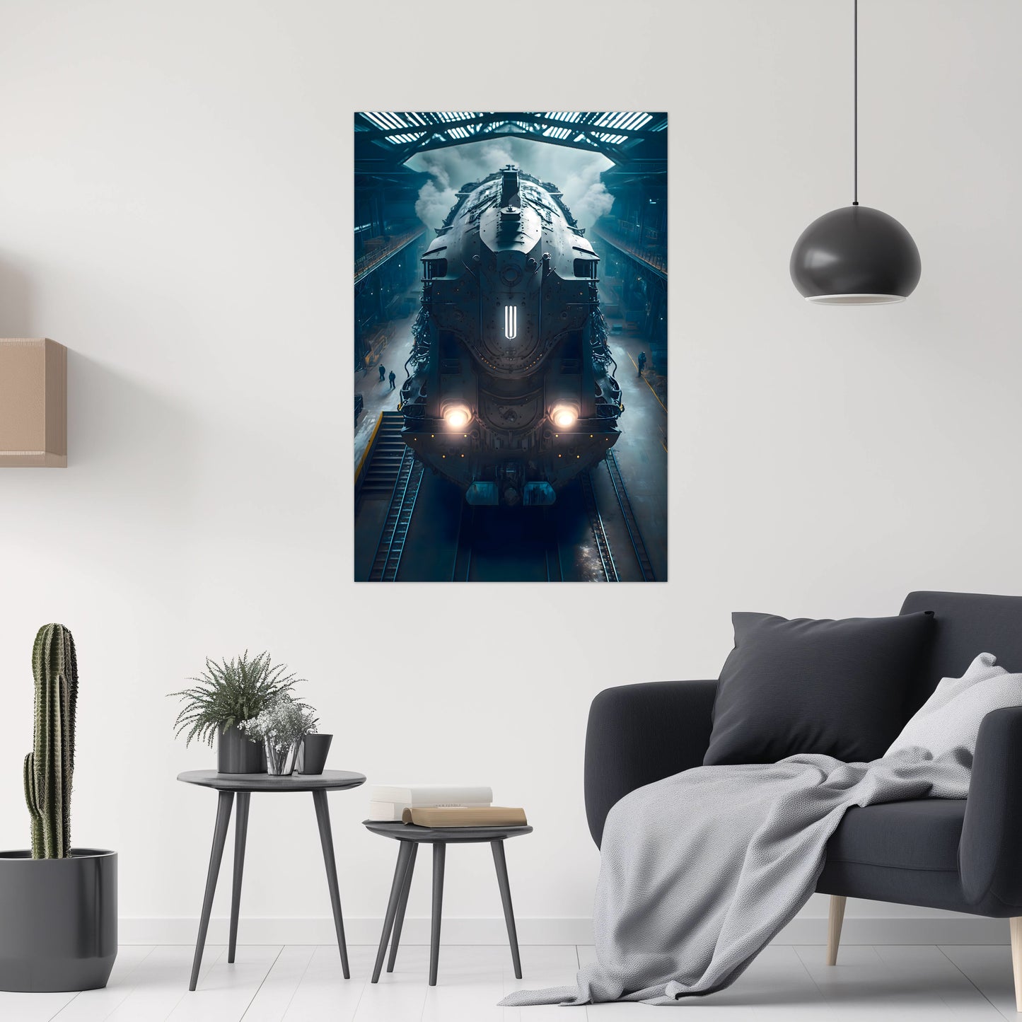 Diesel Train Poster – Rex Temporis | Awe-Inspiring Wall Art for Sci-Fi & Fantasy Train Enthusiasts | Unique and Exclusive Artwork