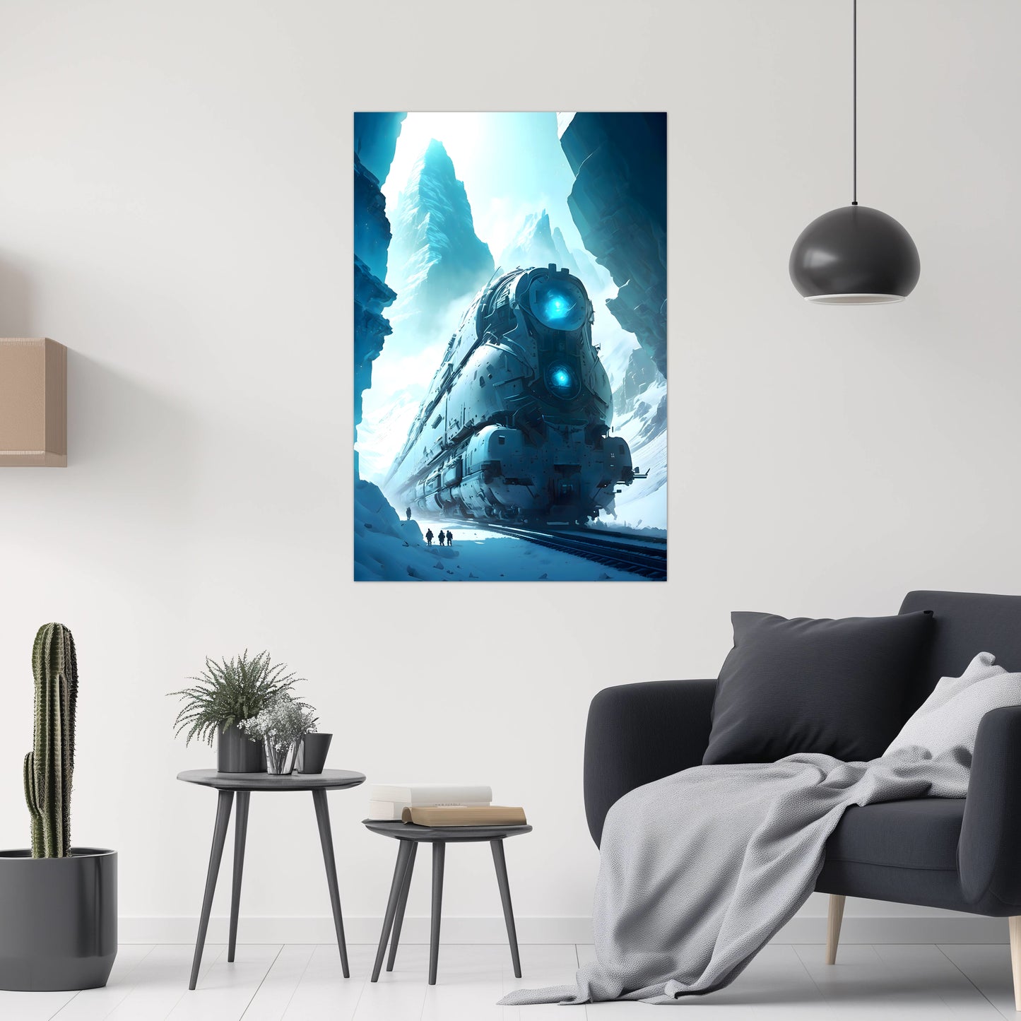 Post-Apocalyptic Train Poster – Icebreaker | Awe-Inspiring Wall Art for Sci-Fi & Fantasy Train Enthusiasts | Unique and Exclusive Artwork