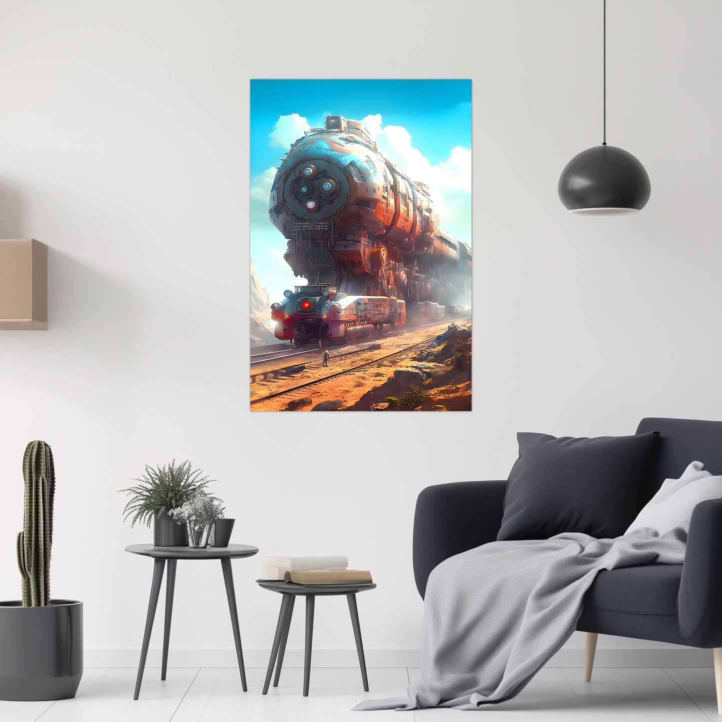 Post-Apocalyptic Train Poster – Arcanum Carrier | Awe-Inspiring Wall Art for Sci-Fi & Fantasy Train Enthusiasts | Unique and Exclusive Artwork