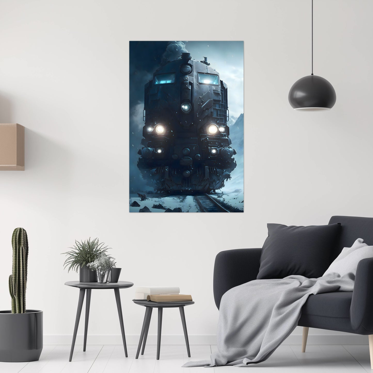 Diesel Train Poster – Frostbreaker Jugger | Awe-Inspiring Wall Art for Sci-Fi & Fantasy Train Enthusiasts | Unique and Exclusive Artwork