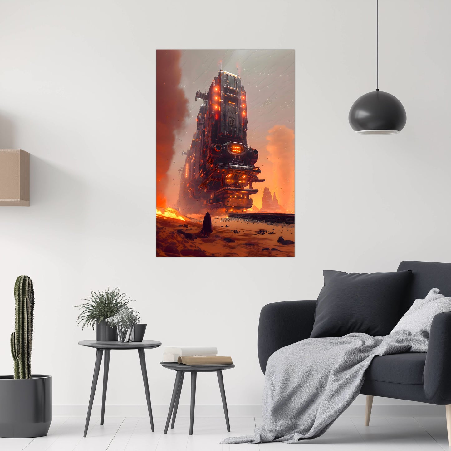 Wasteland Train Poster – Last Nomad | Awe-Inspiring Wall Art for Sci-Fi & Fantasy Train Enthusiasts | Unique and Exclusive Artwork