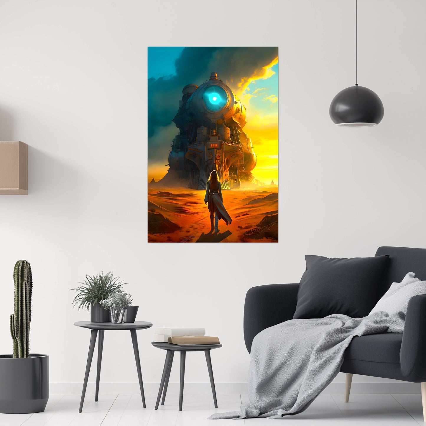 Steampunk Train Poster – Lost Ark | Awe-Inspiring Wall Art for Sci-Fi & Fantasy Train Enthusiasts | Unique and Exclusive Artwork