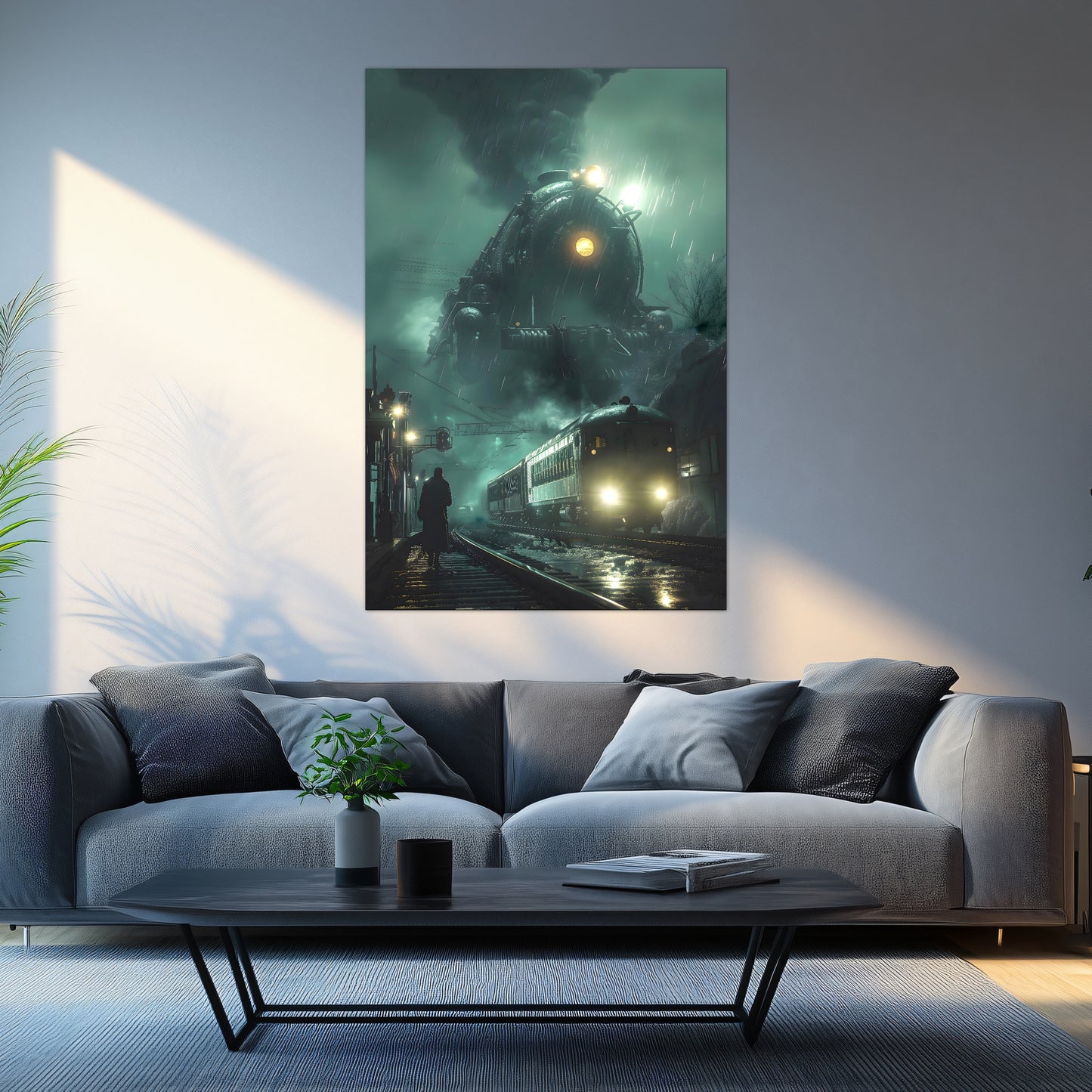 Fantasy Train Poster – Titan Wraith | Awe-Inspiring Wall Art for Sci-Fi & Fantasy Train Enthusiasts | Unique and Exclusive Artwork
