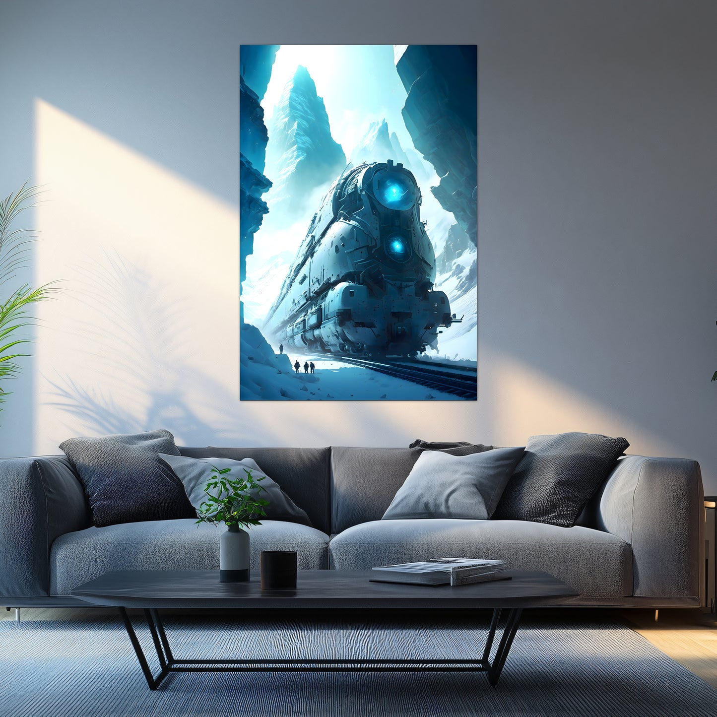 Post-Apocalyptic Train Poster – Icebreaker | Awe-Inspiring Wall Art for Sci-Fi & Fantasy Train Enthusiasts | Unique and Exclusive Artwork