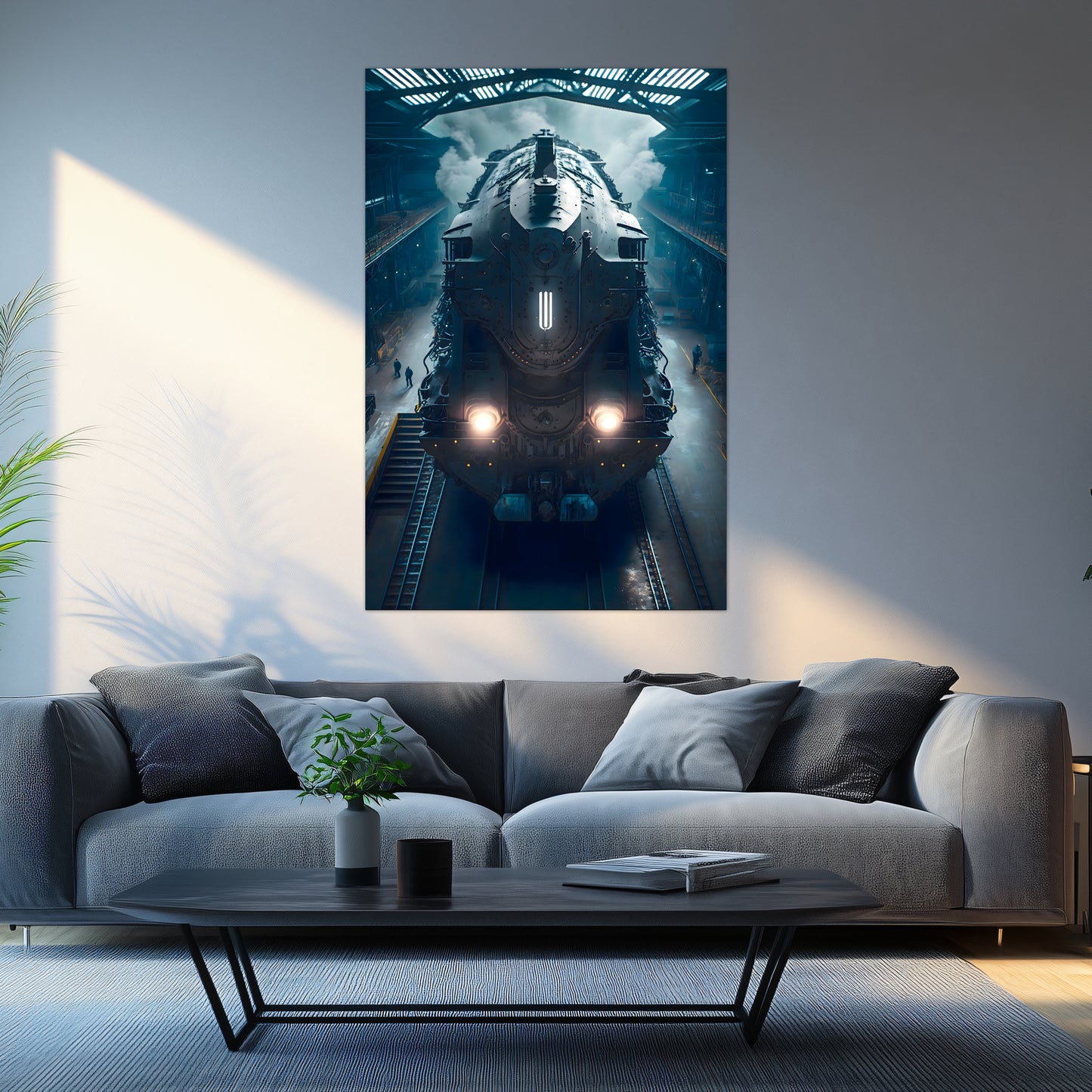 Diesel Train Poster – Rex Temporis | Awe-Inspiring Wall Art for Sci-Fi & Fantasy Train Enthusiasts | Unique and Exclusive Artwork