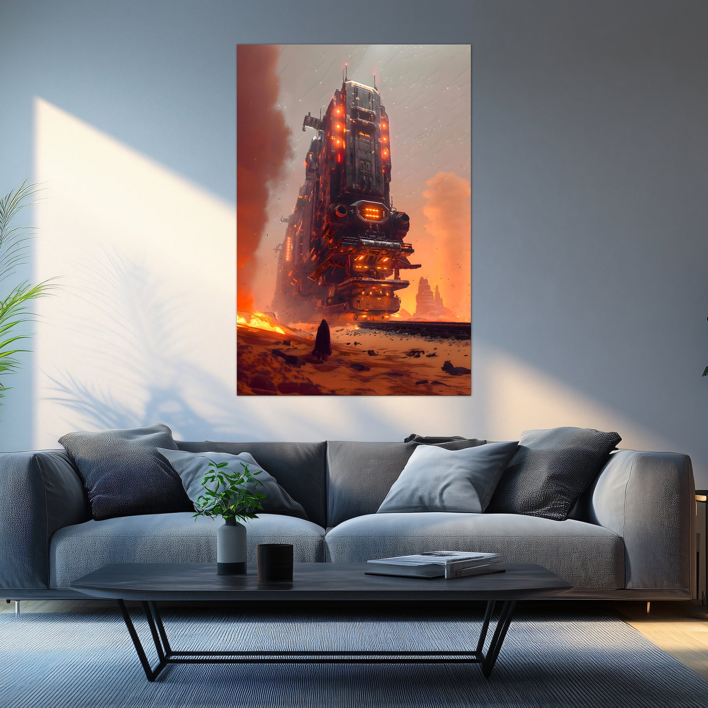 Wasteland Train Poster – Last Nomad | Awe-Inspiring Wall Art for Sci-Fi & Fantasy Train Enthusiasts | Unique and Exclusive Artwork