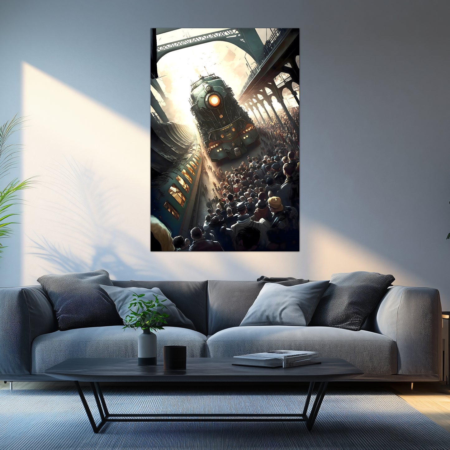 Steampunk Train Poster – Imperial Grandliner | Awe-Inspiring Wall Art for Sci-Fi & Fantasy Train Enthusiasts | Unique and Exclusive Artwork