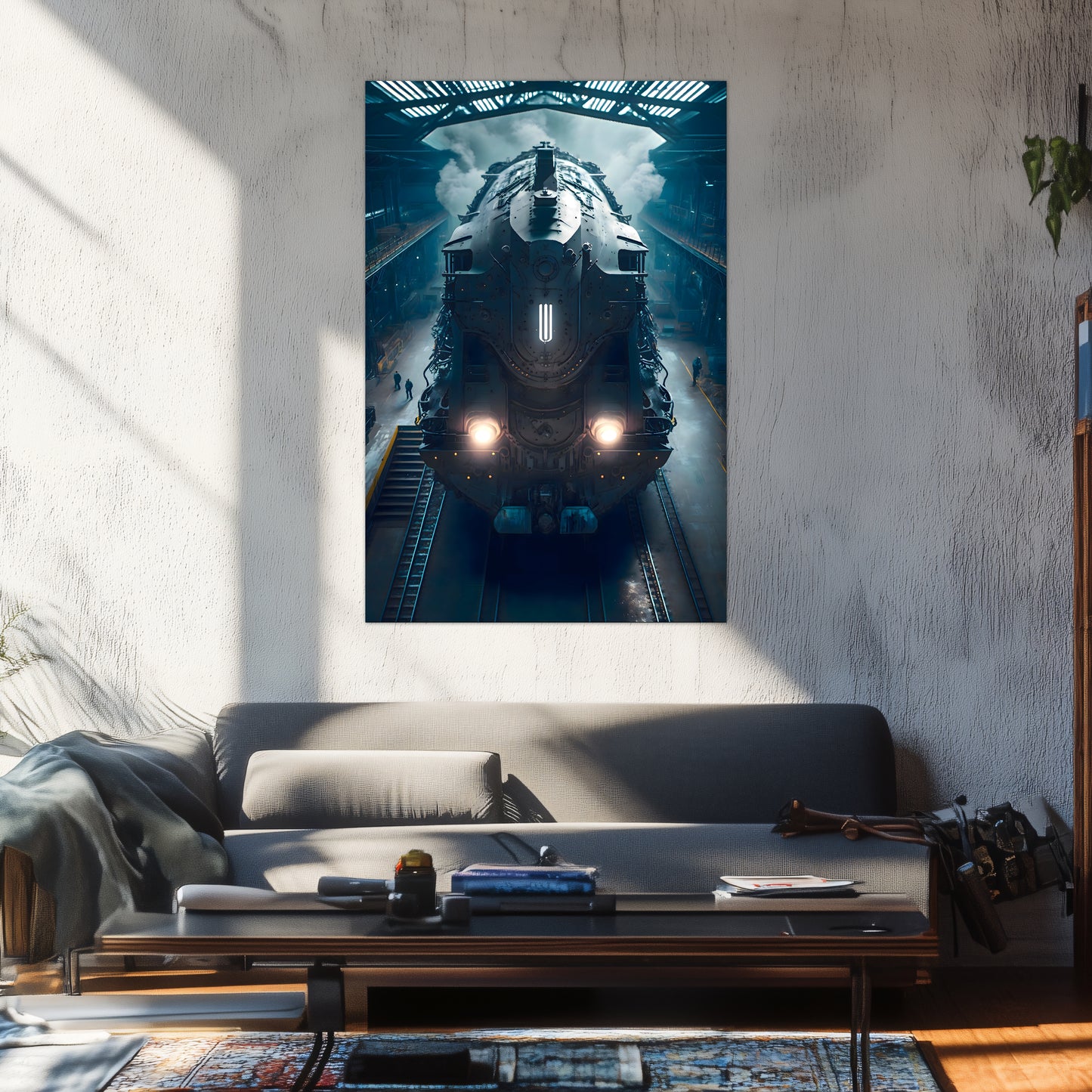 Diesel Train Poster – Rex Temporis | Awe-Inspiring Wall Art for Sci-Fi & Fantasy Train Enthusiasts | Unique and Exclusive Artwork