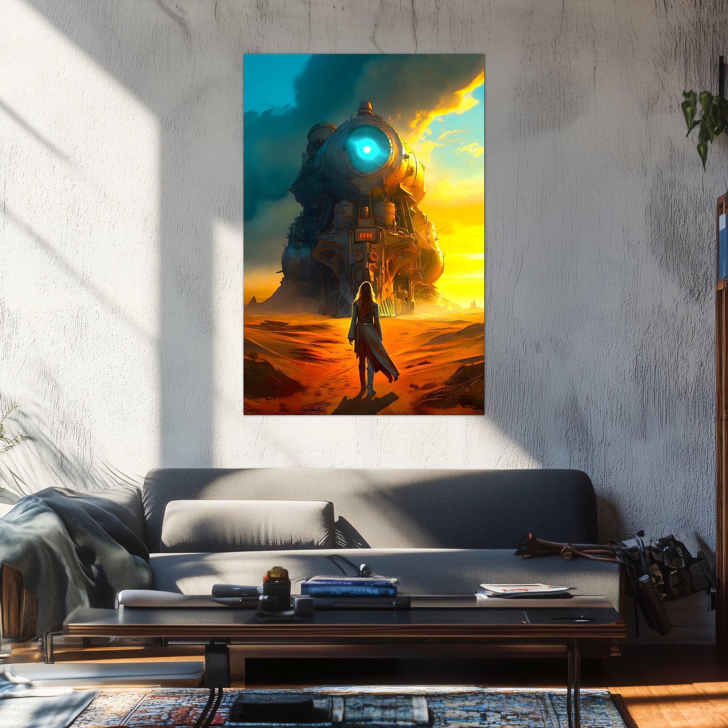 Steampunk Train Poster – Lost Ark | Awe-Inspiring Wall Art for Sci-Fi & Fantasy Train Enthusiasts | Unique and Exclusive Artwork
