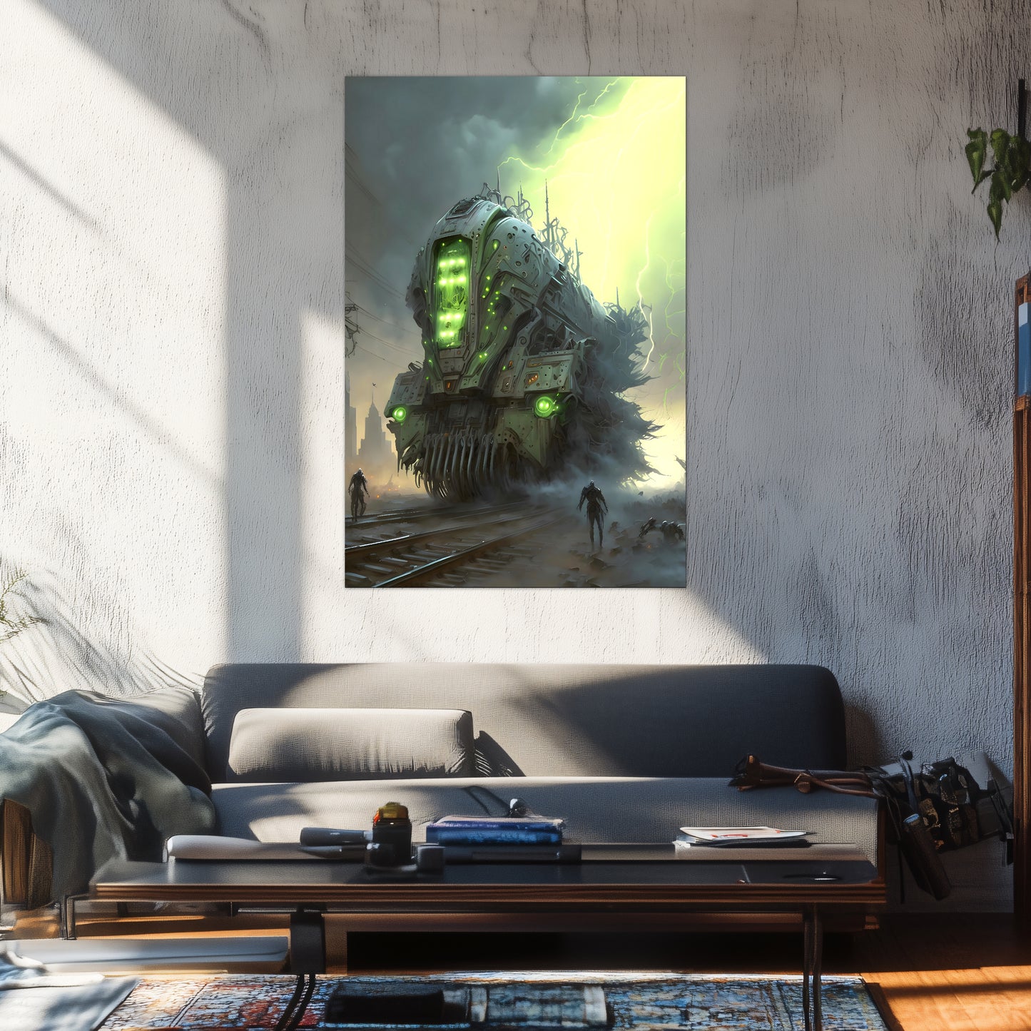Zombie Train Poster – The Wraithcore Necrohauler | Awe-Inspiring Wall Art for Sci-Fi & Fantasy Train Enthusiasts | Unique and Exclusive Artwork