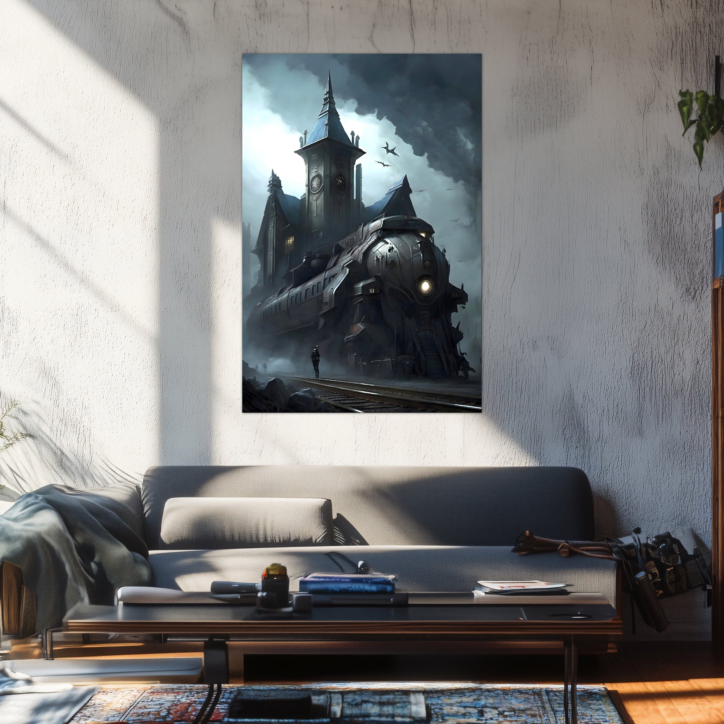 Fantasy Train Poster – Darkmist Phantom | Awe-Inspiring Wall Art for Sci-Fi & Fantasy Train Enthusiasts | Unique and Exclusive Artwork