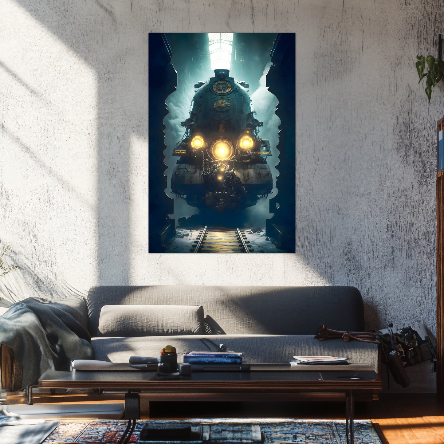 Diesel Train Poster – Tempus Imperator | Awe-Inspiring Wall Art for Sci-Fi & Fantasy Train Enthusiasts | Unique and Exclusive Artwork