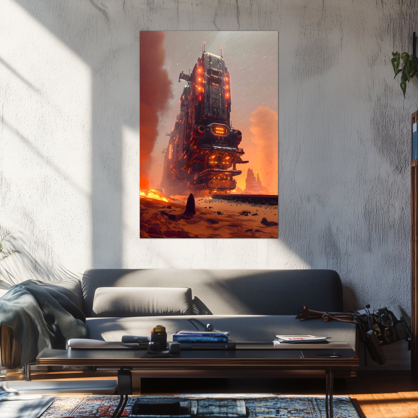 Wasteland Train Poster – Last Nomad | Awe-Inspiring Wall Art for Sci-Fi & Fantasy Train Enthusiasts | Unique and Exclusive Artwork
