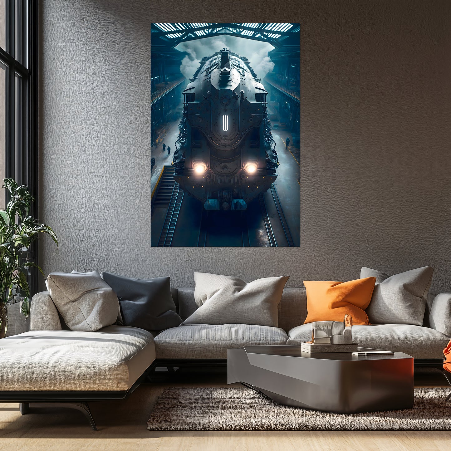 Diesel Train Poster – Rex Temporis | Awe-Inspiring Wall Art for Sci-Fi & Fantasy Train Enthusiasts | Unique and Exclusive Artwork