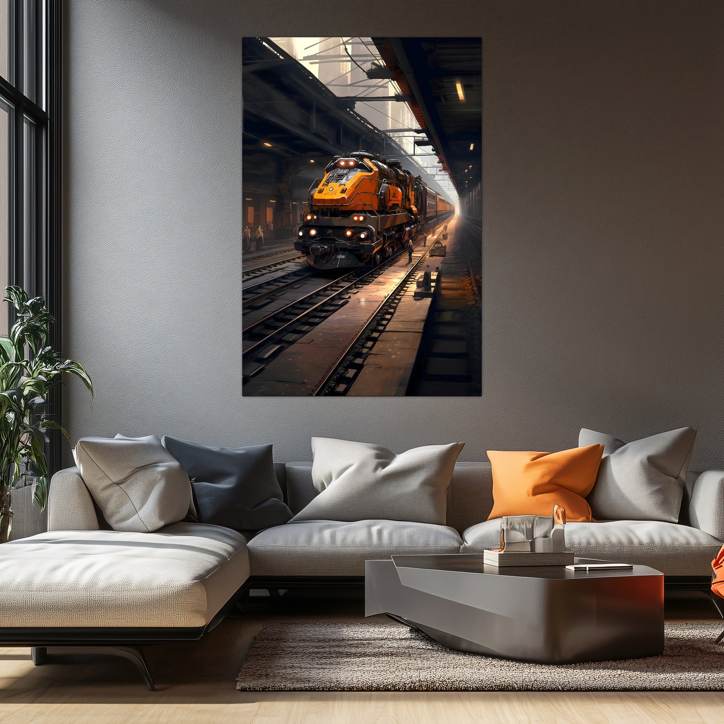 Diesel Train Poster – Blazerush Hauler | Awe-Inspiring Wall Art for Sci-Fi & Fantasy Train Enthusiasts | Unique and Exclusive Artwork