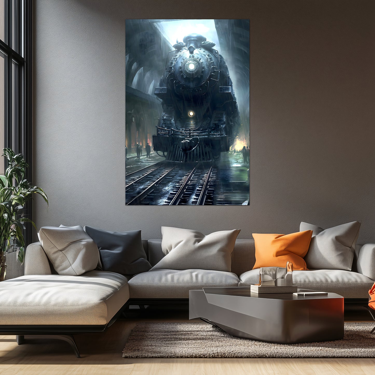 Dystopia Train Poster – SPX 4449 | Awe-Inspiring Wall Art for Sci-Fi & Fantasy Train Enthusiasts | Unique and Exclusive Artwork