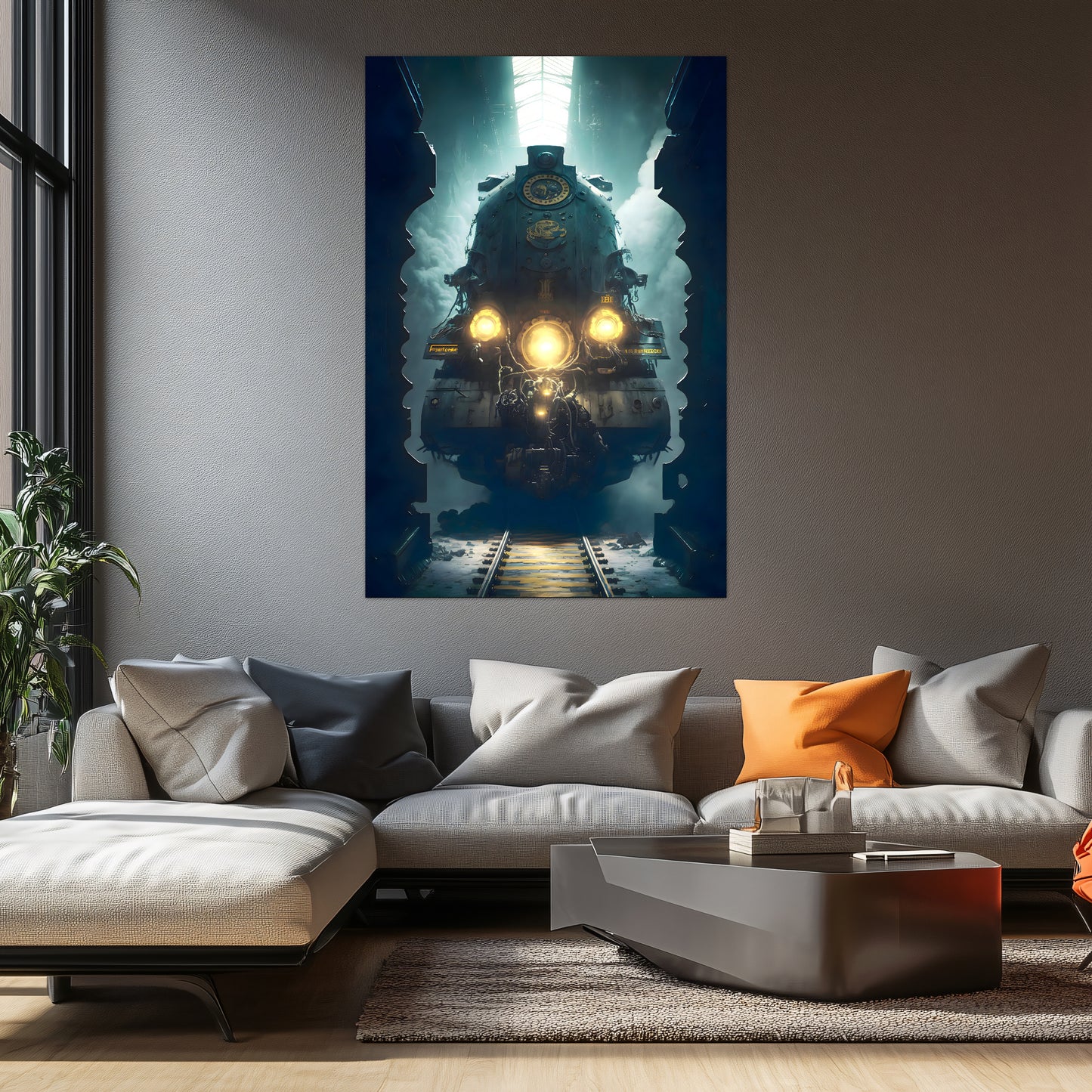 Diesel Train Poster – Tempus Imperator | Awe-Inspiring Wall Art for Sci-Fi & Fantasy Train Enthusiasts | Unique and Exclusive Artwork