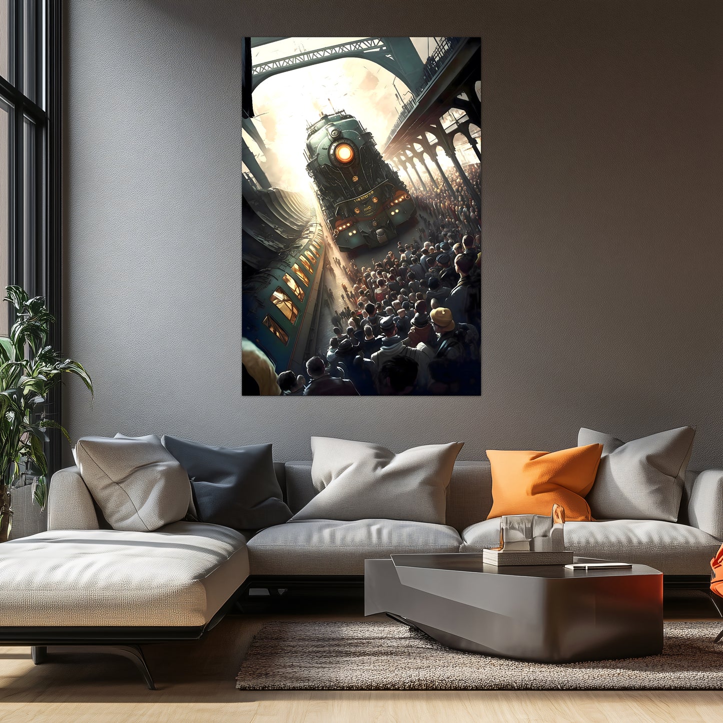 Steampunk Train Poster – Imperial Grandliner | Awe-Inspiring Wall Art for Sci-Fi & Fantasy Train Enthusiasts | Unique and Exclusive Artwork