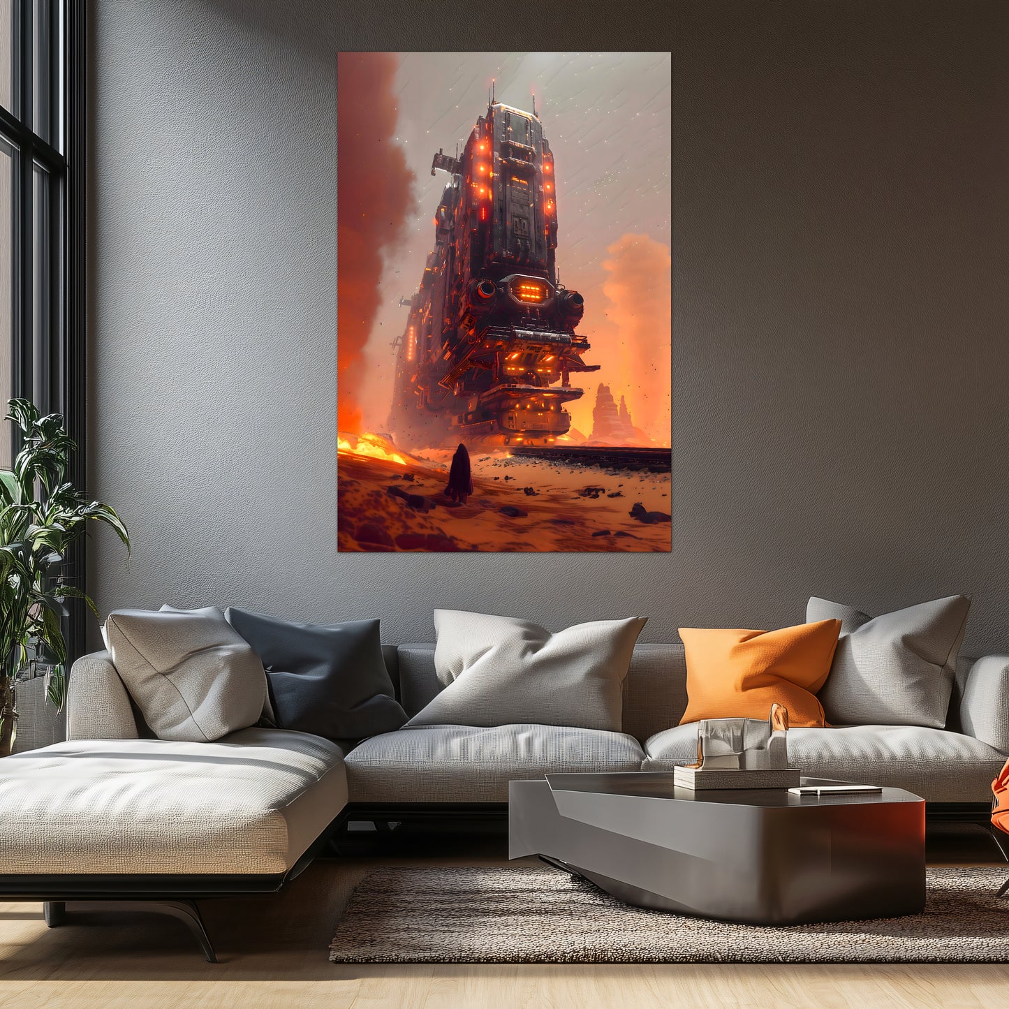 Wasteland Train Poster – Last Nomad | Awe-Inspiring Wall Art for Sci-Fi & Fantasy Train Enthusiasts | Unique and Exclusive Artwork