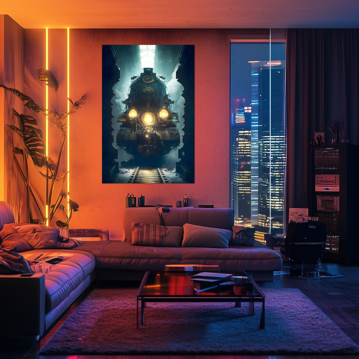 Diesel Train Poster – Tempus Imperator | Awe-Inspiring Wall Art for Sci-Fi & Fantasy Train Enthusiasts | Unique and Exclusive Artwork