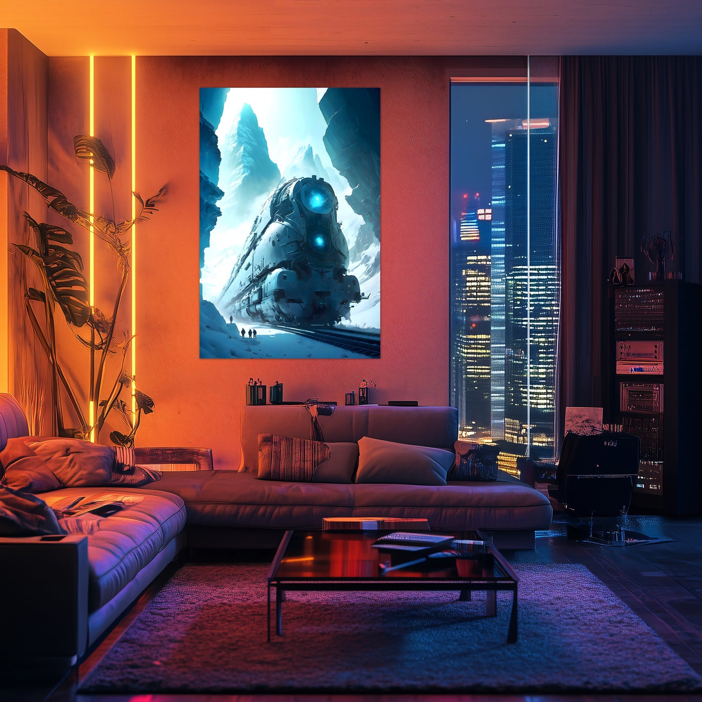 Post-Apocalyptic Train Poster – Icebreaker | Awe-Inspiring Wall Art for Sci-Fi & Fantasy Train Enthusiasts | Unique and Exclusive Artwork