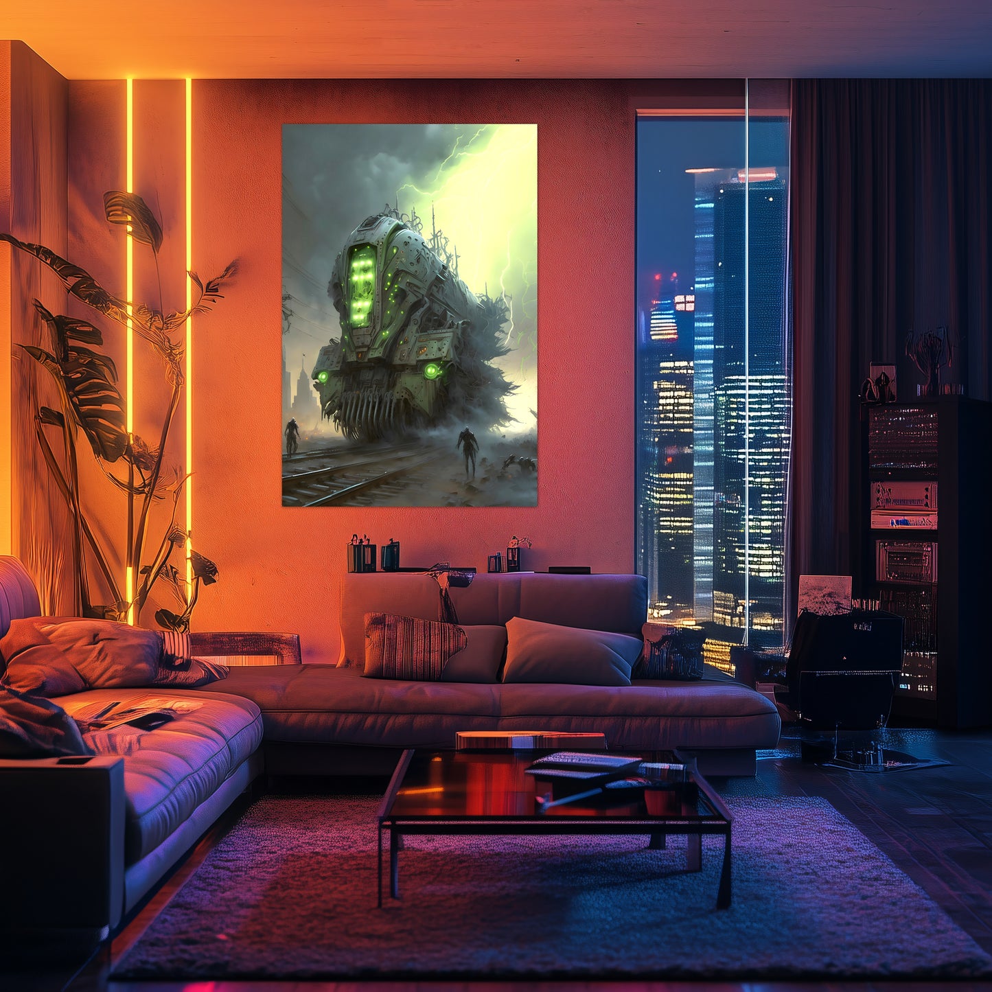 Zombie Train Poster – The Wraithcore Necrohauler | Awe-Inspiring Wall Art for Sci-Fi & Fantasy Train Enthusiasts | Unique and Exclusive Artwork