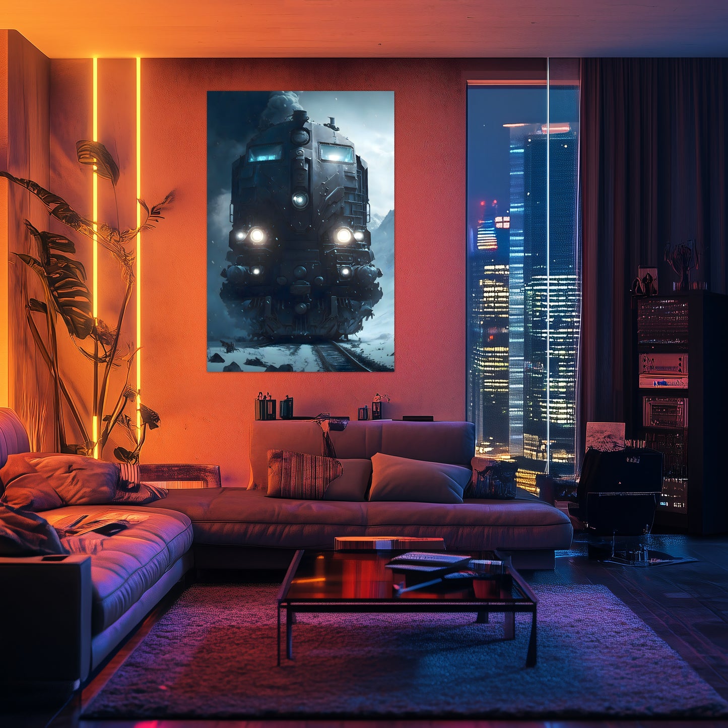 Diesel Train Poster – Frostbreaker Jugger | Awe-Inspiring Wall Art for Sci-Fi & Fantasy Train Enthusiasts | Unique and Exclusive Artwork