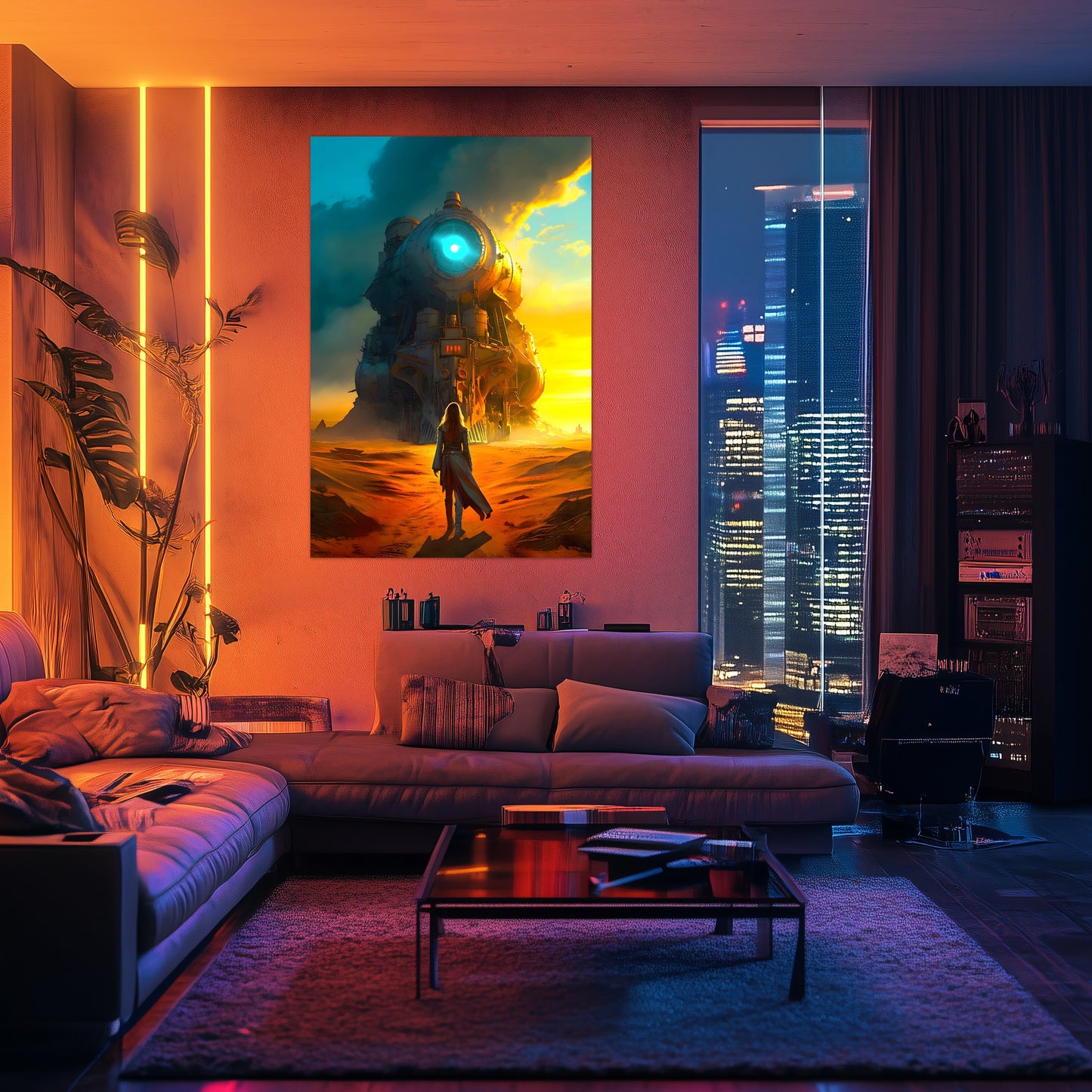 Steampunk Train Poster – Lost Ark | Awe-Inspiring Wall Art for Sci-Fi & Fantasy Train Enthusiasts | Unique and Exclusive Artwork