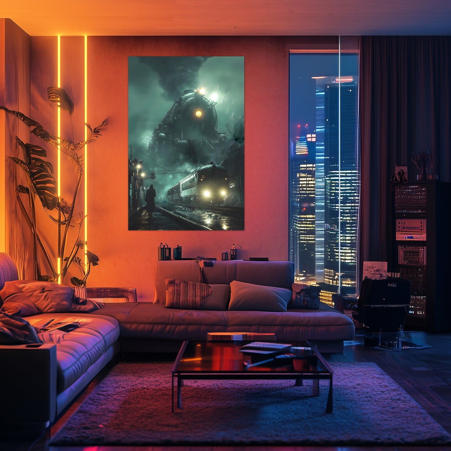 Fantasy Train Poster – Titan Wraith | Awe-Inspiring Wall Art for Sci-Fi & Fantasy Train Enthusiasts | Unique and Exclusive Artwork