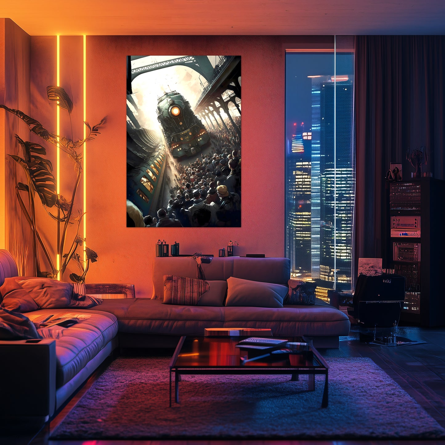 Steampunk Train Poster – Imperial Grandliner | Awe-Inspiring Wall Art for Sci-Fi & Fantasy Train Enthusiasts | Unique and Exclusive Artwork
