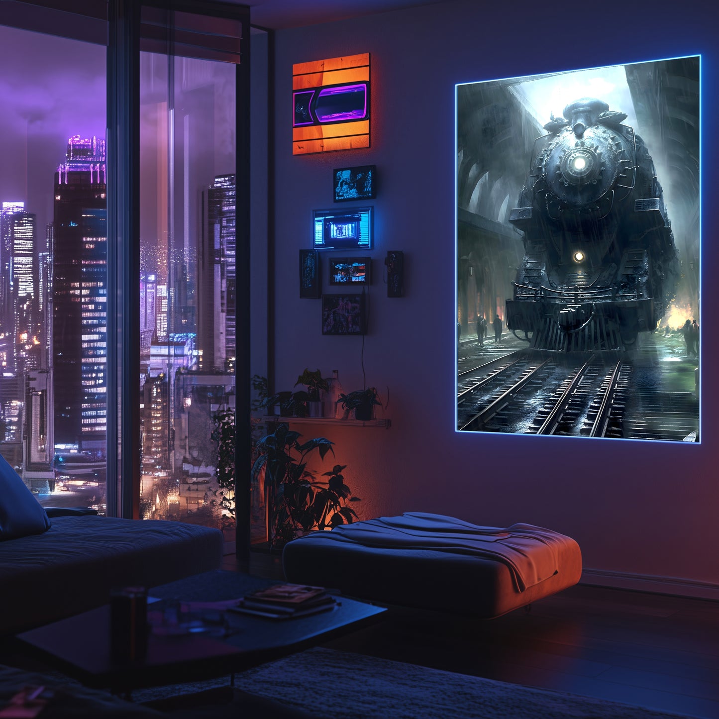 Dystopia Train Poster – SPX 4449 | Awe-Inspiring Wall Art for Sci-Fi & Fantasy Train Enthusiasts | Unique and Exclusive Artwork