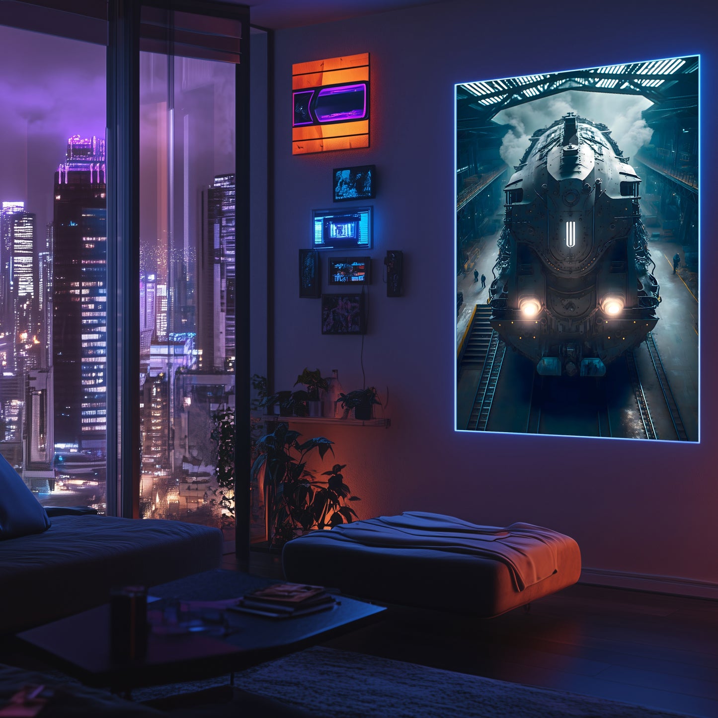 Diesel Train Poster – Rex Temporis | Awe-Inspiring Wall Art for Sci-Fi & Fantasy Train Enthusiasts | Unique and Exclusive Artwork