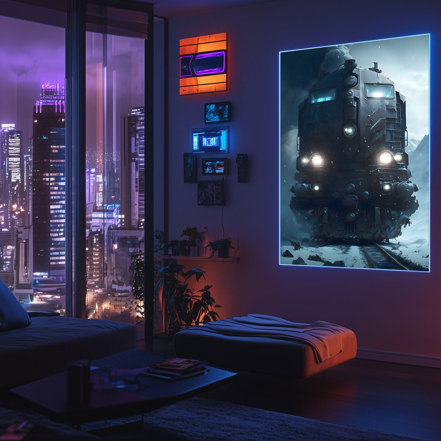 Diesel Train Poster – Frostbreaker Jugger | Awe-Inspiring Wall Art for Sci-Fi & Fantasy Train Enthusiasts | Unique and Exclusive Artwork