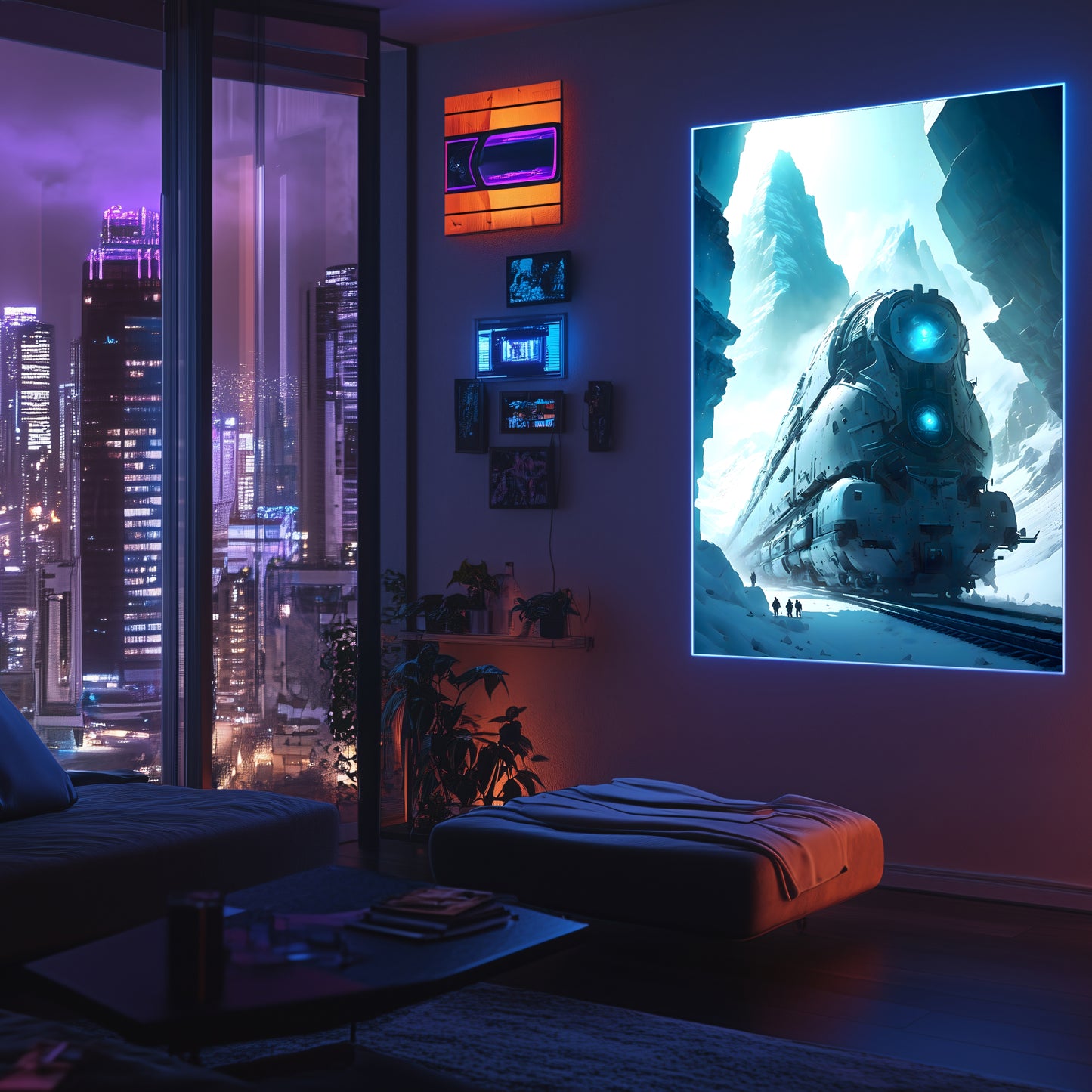 Post-Apocalyptic Train Poster – Icebreaker | Awe-Inspiring Wall Art for Sci-Fi & Fantasy Train Enthusiasts | Unique and Exclusive Artwork
