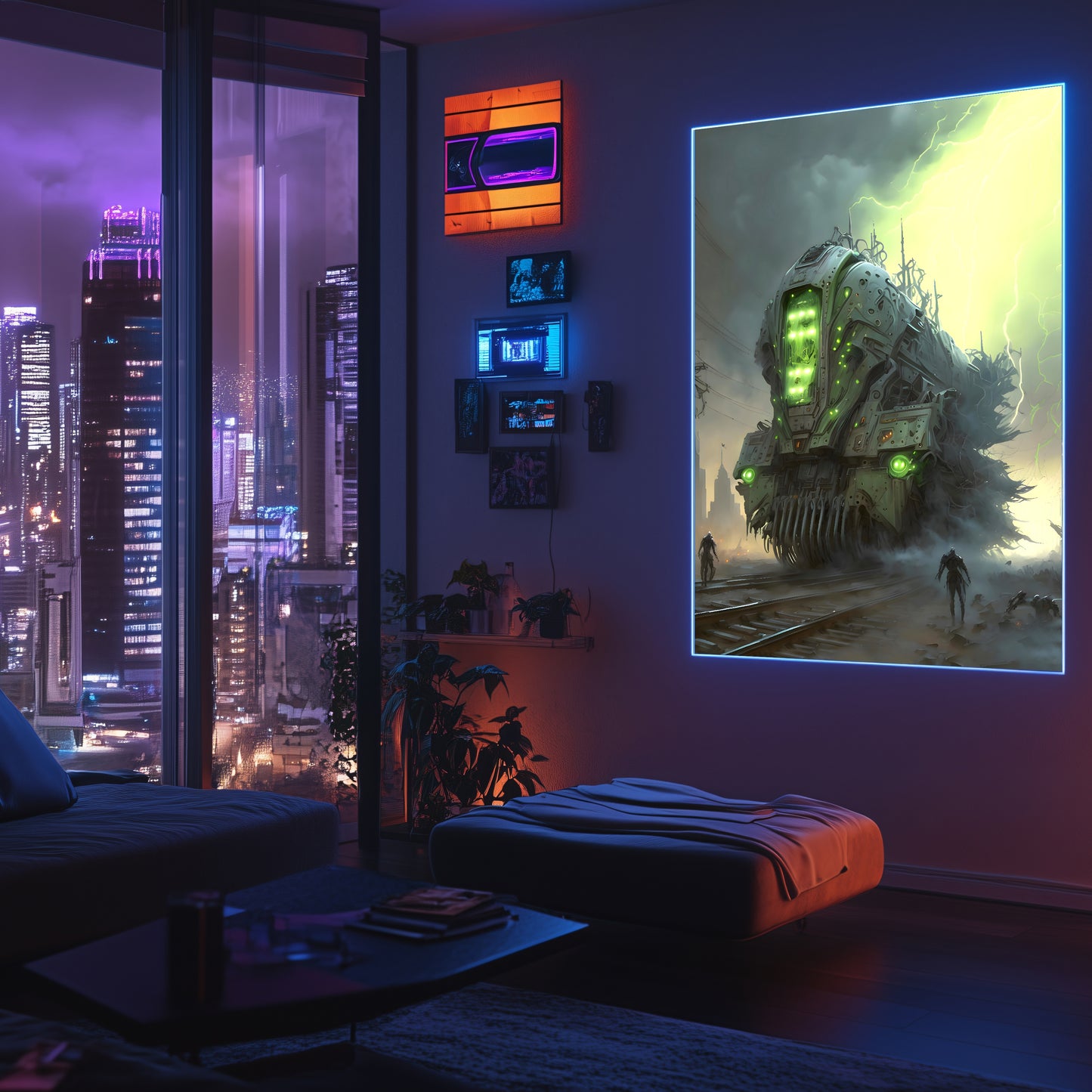 Zombie Train Poster – The Wraithcore Necrohauler | Awe-Inspiring Wall Art for Sci-Fi & Fantasy Train Enthusiasts | Unique and Exclusive Artwork
