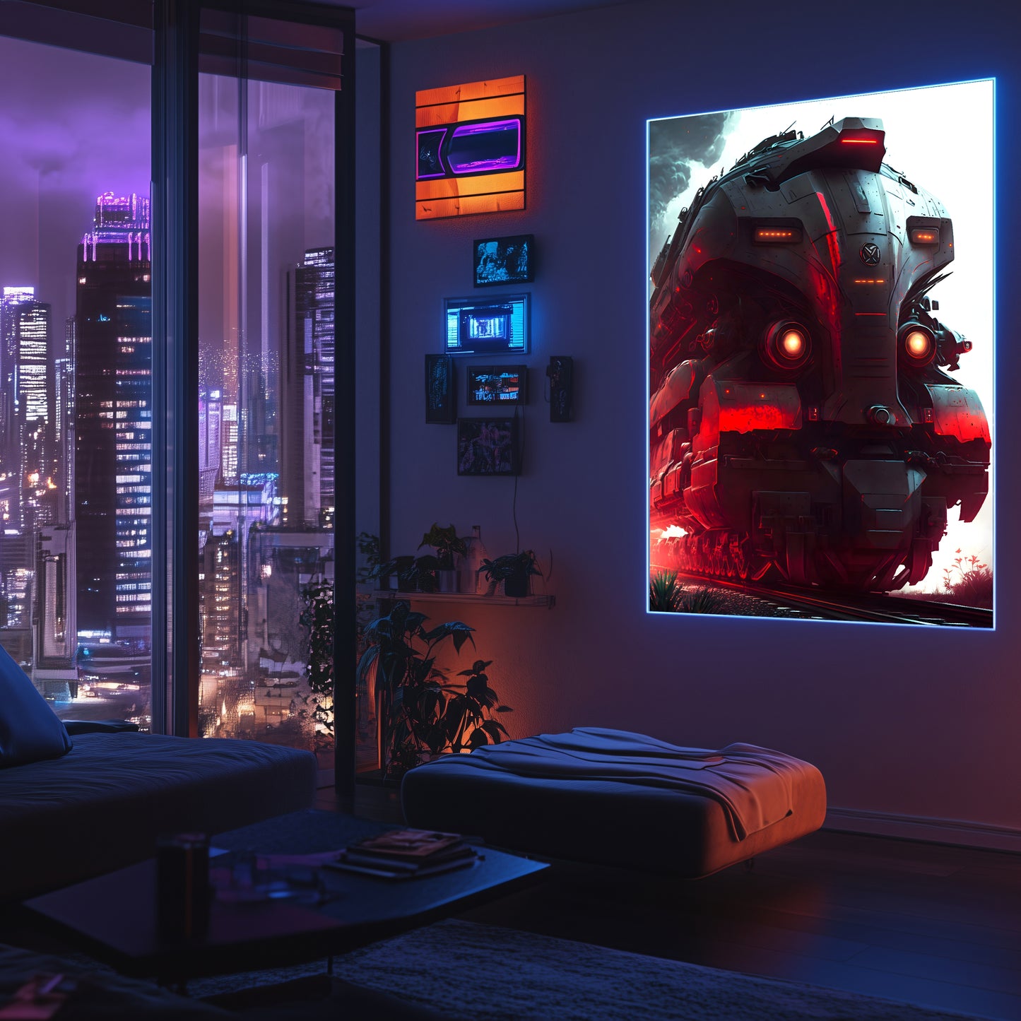Dystopia Train Poster – Redstorm Vanguard | Awe-Inspiring Wall Art for Sci-Fi & Fantasy Train Enthusiasts | Unique and Exclusive Artwork