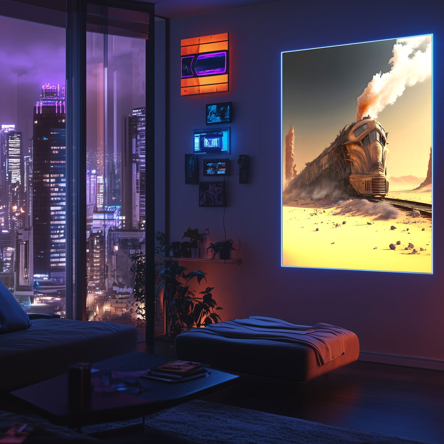 Wasteland Train Poster – The Sandpiercer | Awe-Inspiring Wall Art for Sci-Fi & Fantasy Train Enthusiasts | Unique and Exclusive Artwork