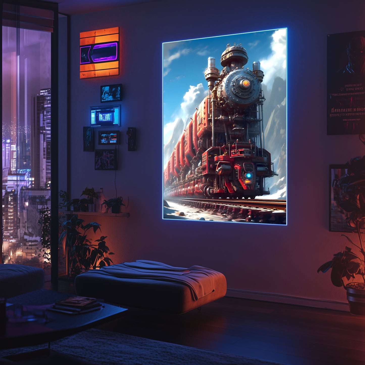 Post-Apocalyptic Train Poster – Colonial Colossus | Awe-Inspiring Wall Art for Sci-Fi & Fantasy Train Enthusiasts | Unique and Exclusive Artwork